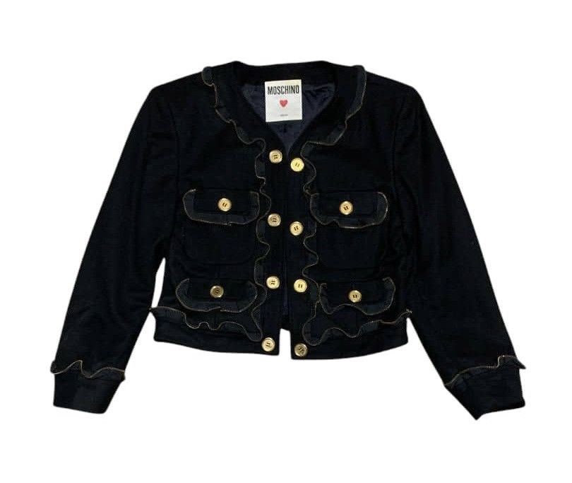 Moschino Moschino Milano Wool Cardigan Jacket Nice Design Size XS / US 0-2 / IT 36-38 - 1 Thumbnail