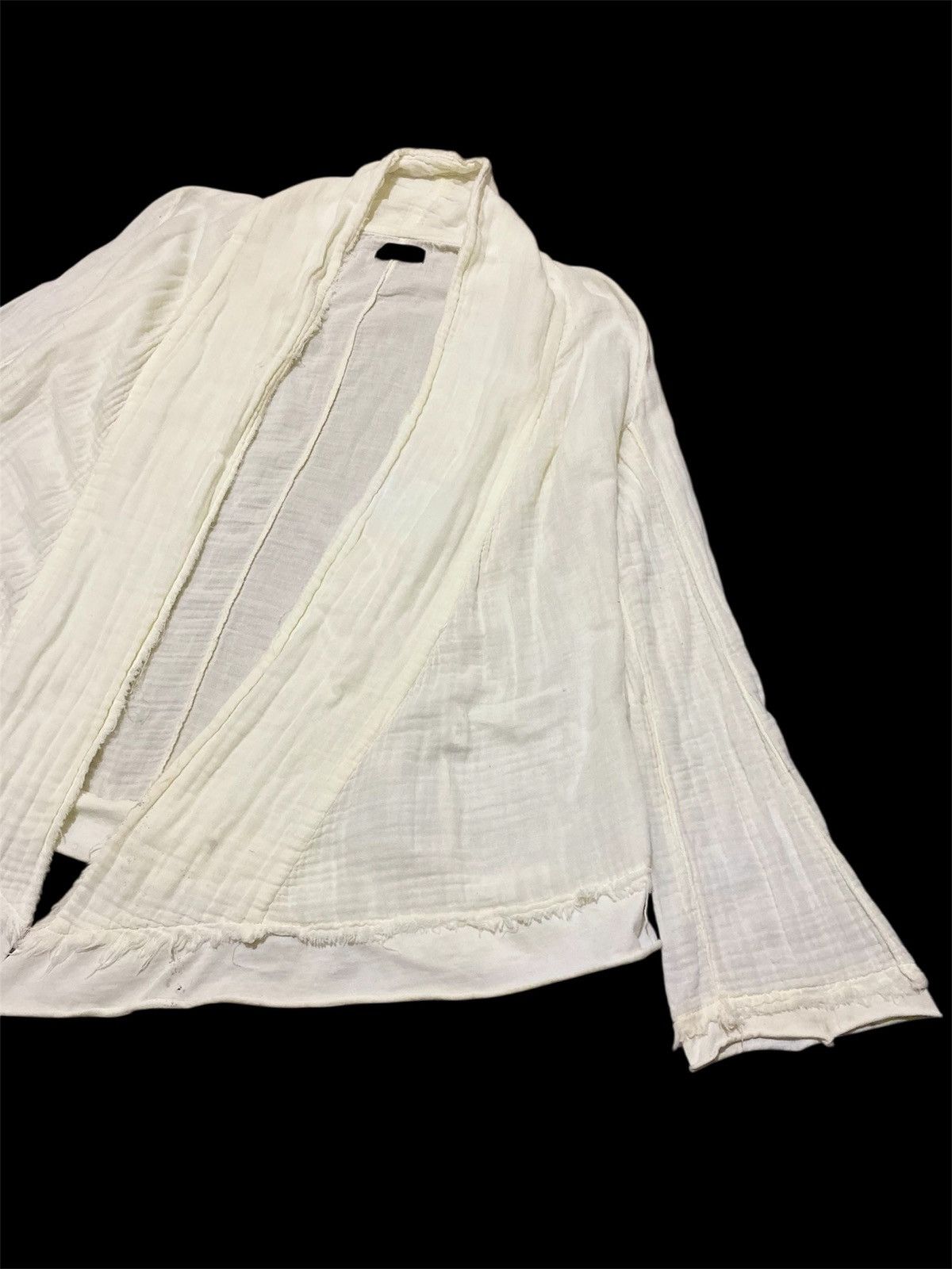 If Six Was Nine × Japanese Brand × Le Grande Bleu (L.G.B.) G.O.A GOTHIC N/BUTTON CARDIGAN RAW SEAMS DISTRESSED CARDIGAN Size M / US 6-8 / IT 42-44 - 3 Thumbnail