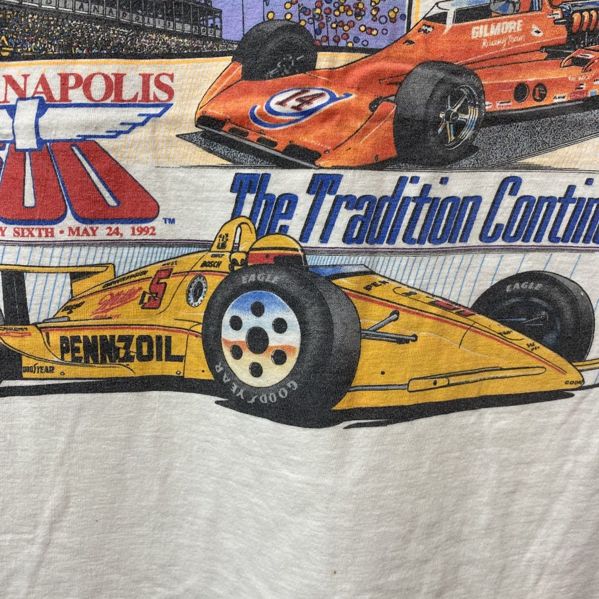 NASCAR Vintage 90s INDIANAPOLIS 500 Speedway Motor Tee Size US M / EU 48-50 / 2 - 5 Thumbnail
