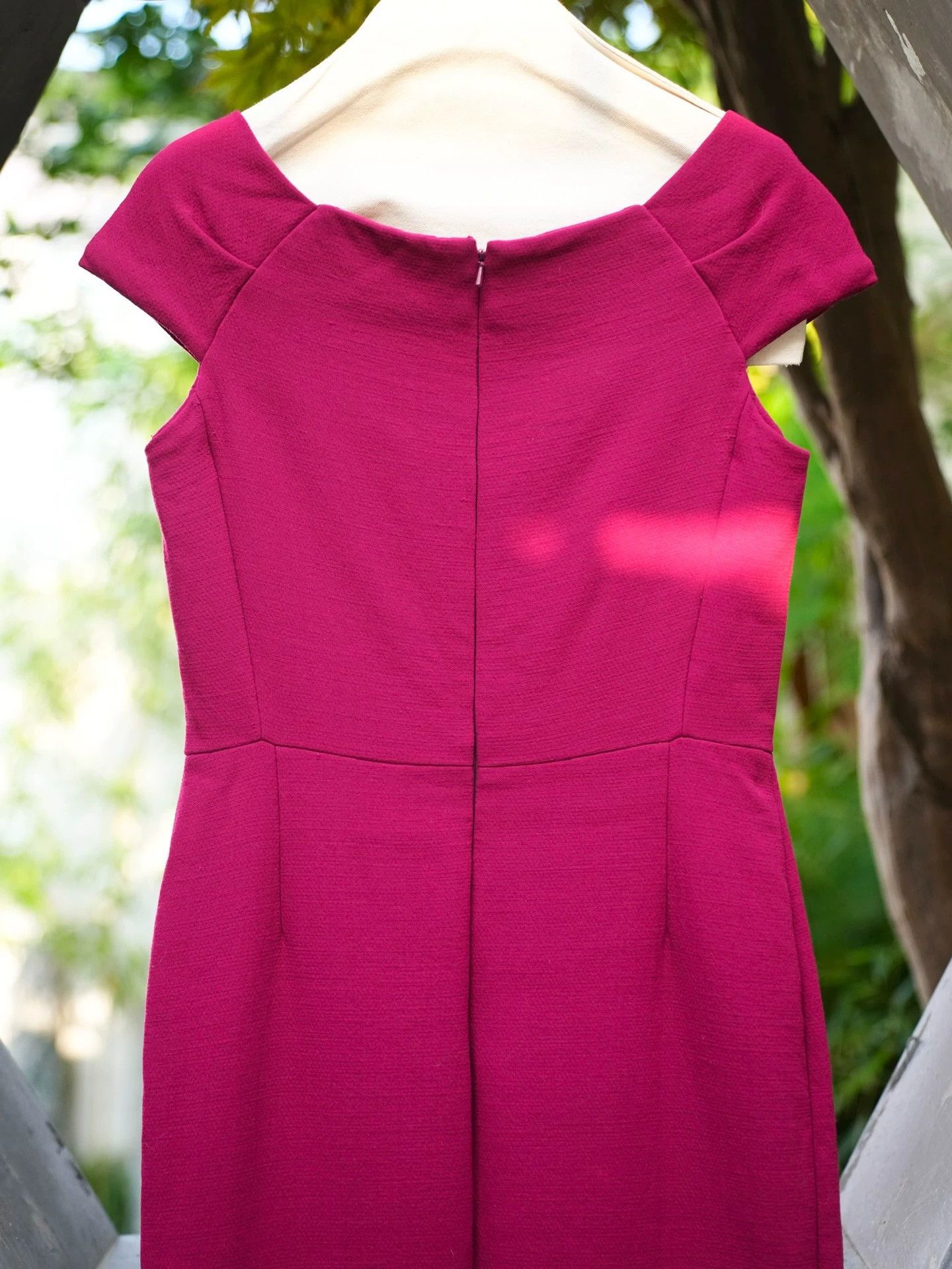Dior Dior John Galliano Fuchsia Wool Bodycon Dress FR40 Size M / US 6-8 / IT 42-44 - 3 Thumbnail