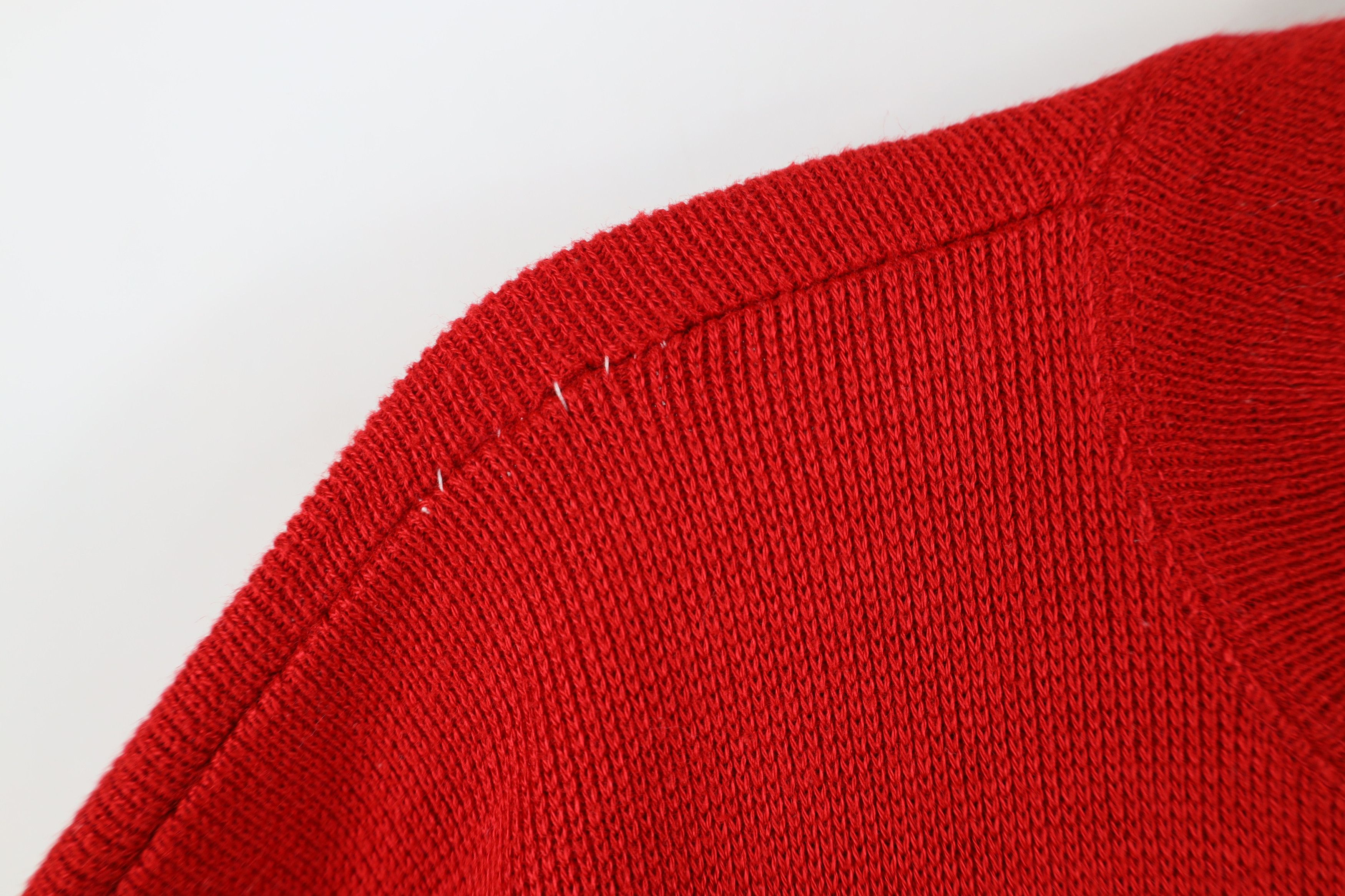 Diane von Furstenberg Vintage 90s Diane Von Furstenberg 3/4 Sleeve Sweater Red USA Size XL / US 12-14 / IT 48-50 - 7 Thumbnail
