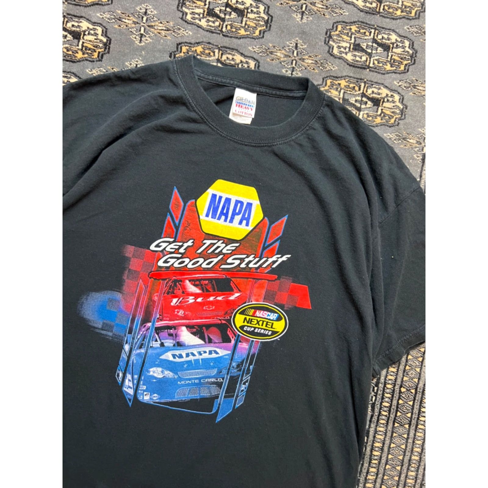 Gildan VINTAGE Napa Nascar Double-Sided Graphic Shirt XL Black Mens T-Shirt Gildan Short Sleeve Size US XL / EU 56 / 4 - 2 Thumbnail