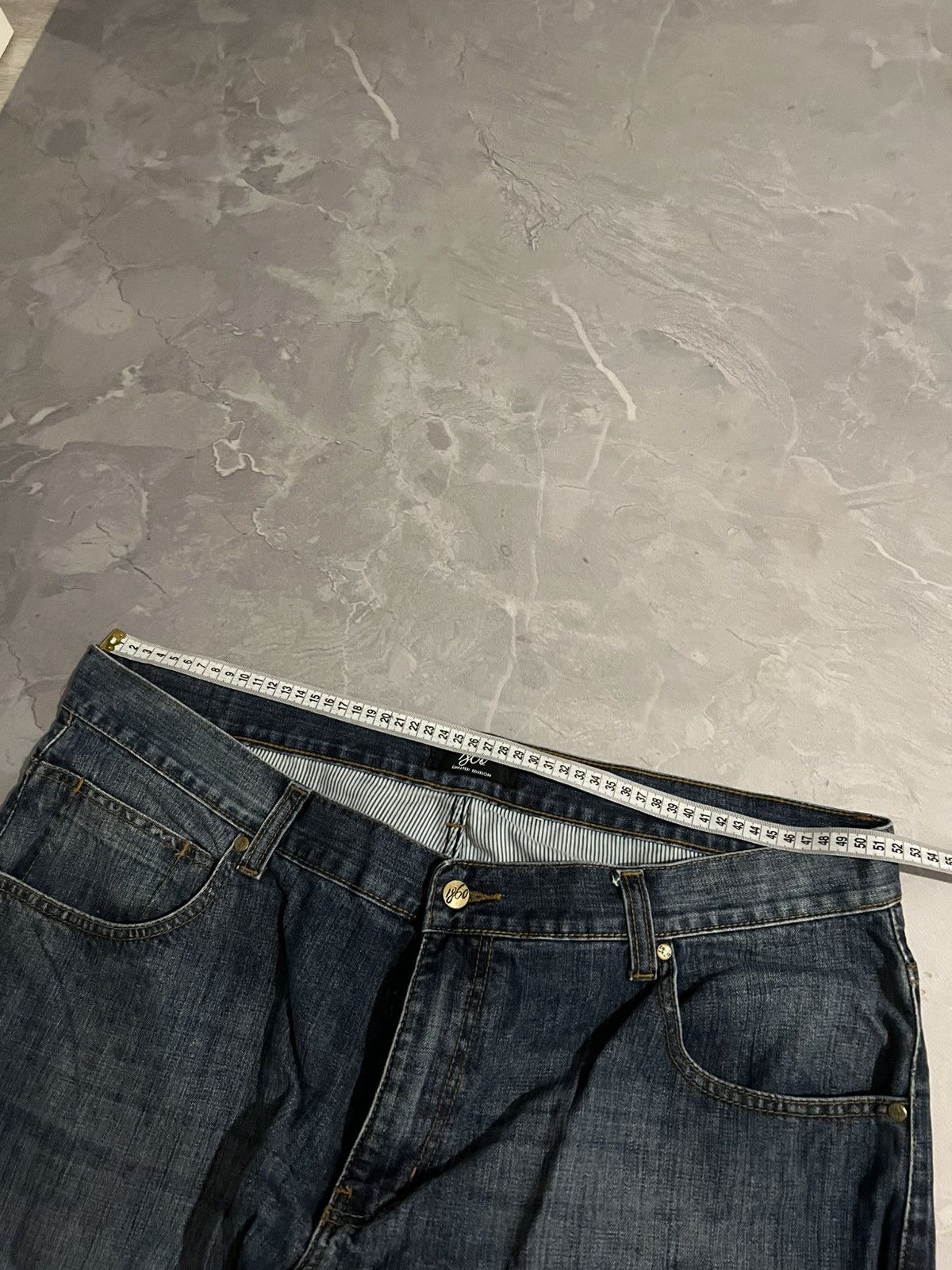 Vintage Balenciaga Style Baggy Vintage-Washed Jeans Archive 90s Size US 40 / EU 56 - 9 Thumbnail