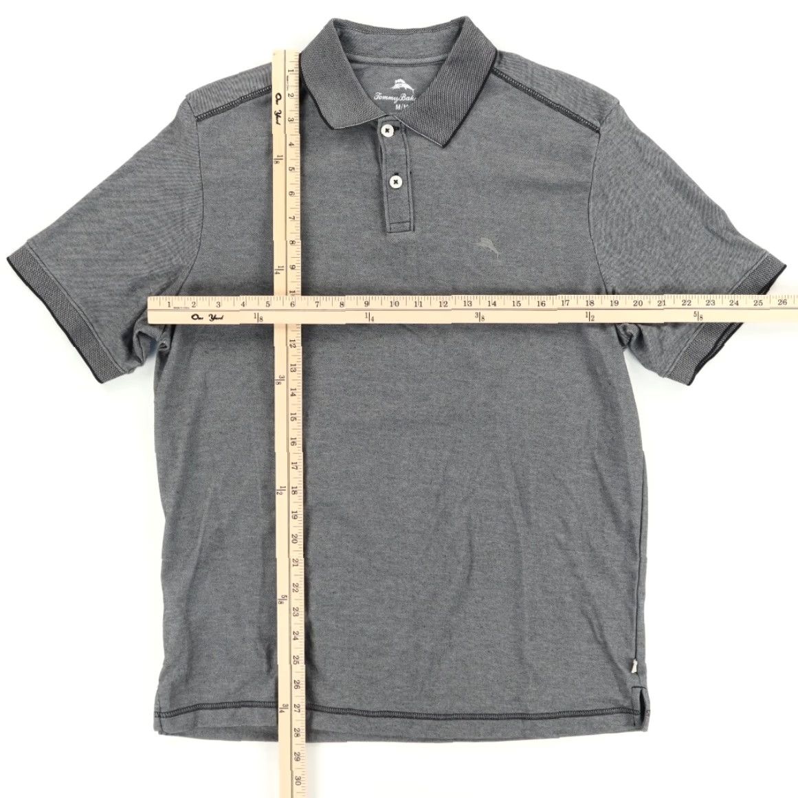 Tommy Bahama Tommy Bahama Cotton Blend Solid Polo Shirt Gray Men's M Size US M / EU 48-50 / 2 - 3 Thumbnail