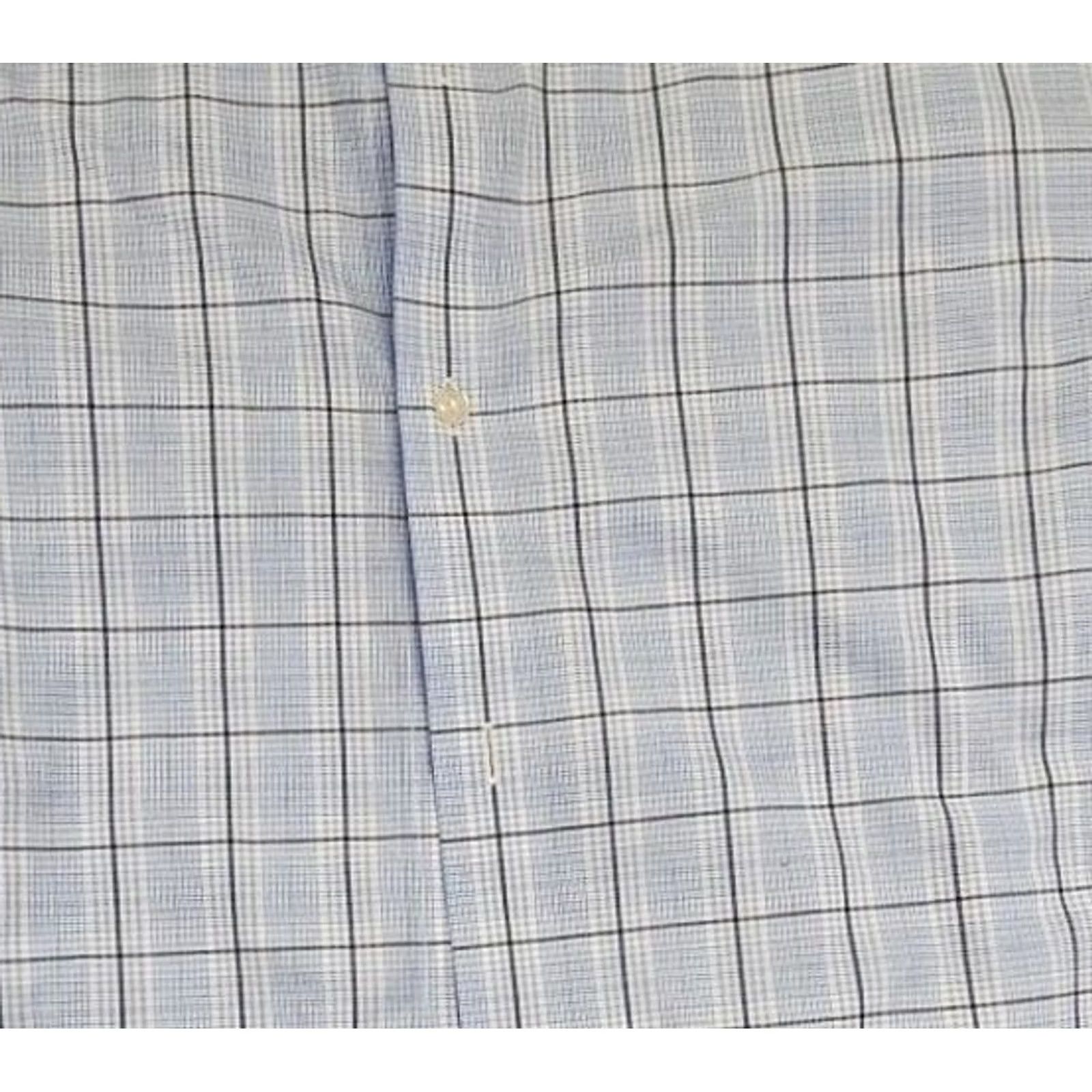 Banana Republic Banana Republic Blue Plaid Button-Up Shirt Slim Fit L Men Long Sleeve Casual Modern Geometric Plaid Size US L / EU 52-54 / 3 - 2 Thumbnail