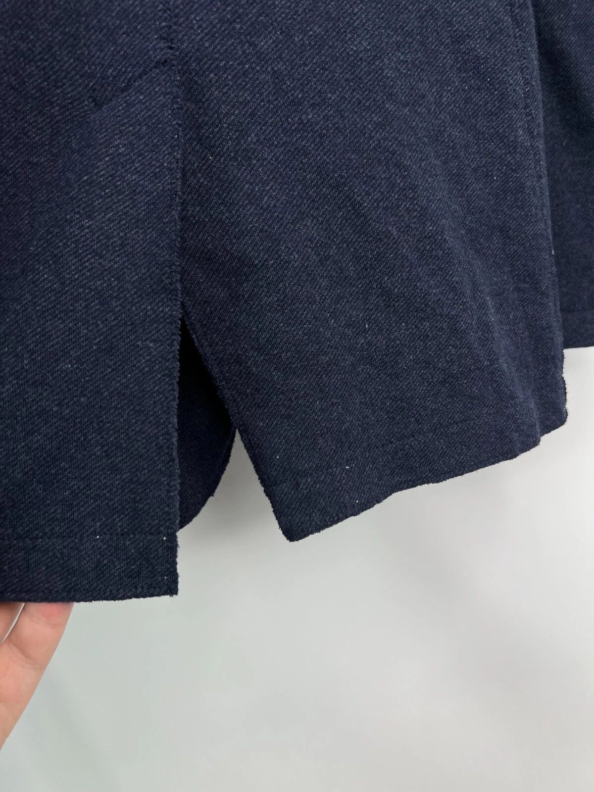 Massimo Dutti Massimo Dutti Navy Blue Unlined Soft Cotton Blazer Jacket Size 40R - 18 Thumbnail