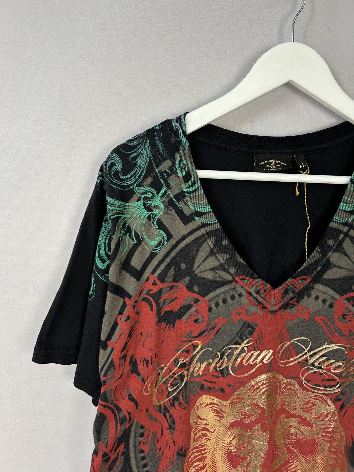 Ed Hardy Ed Hardy by Christian Audigier Lion Print T Shirt Size XL Size US XL / EU 56 / 4 - 4 Thumbnail