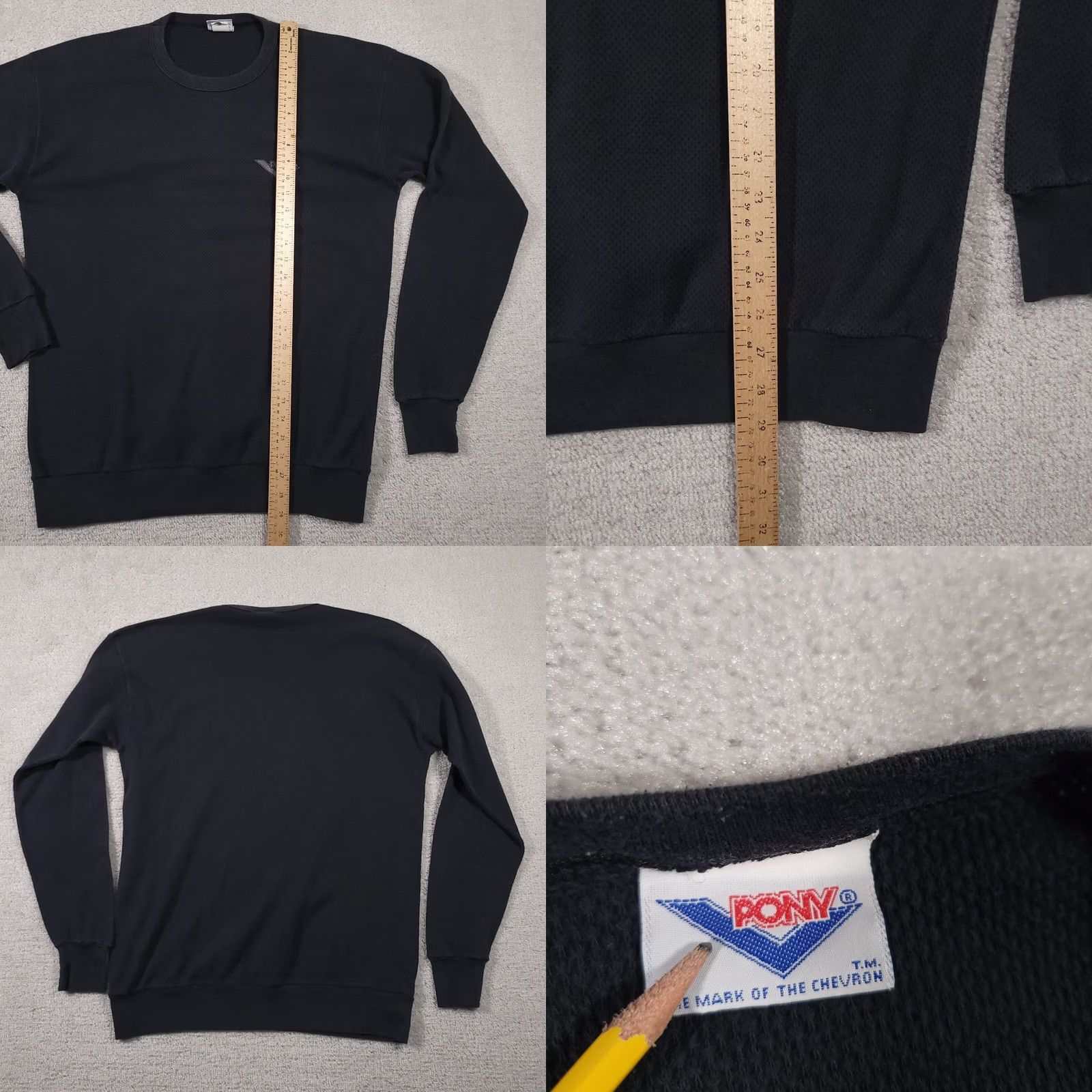 PONY VINTAGE Pony Brand Thermal Long Sleeve Waffle Knit Women's 2XL Tall Outdoor Shirt Sweatshirt Pullover Mens? Womens? Size XXL / US 16-18 / IT 52-54 - 9 Thumbnail