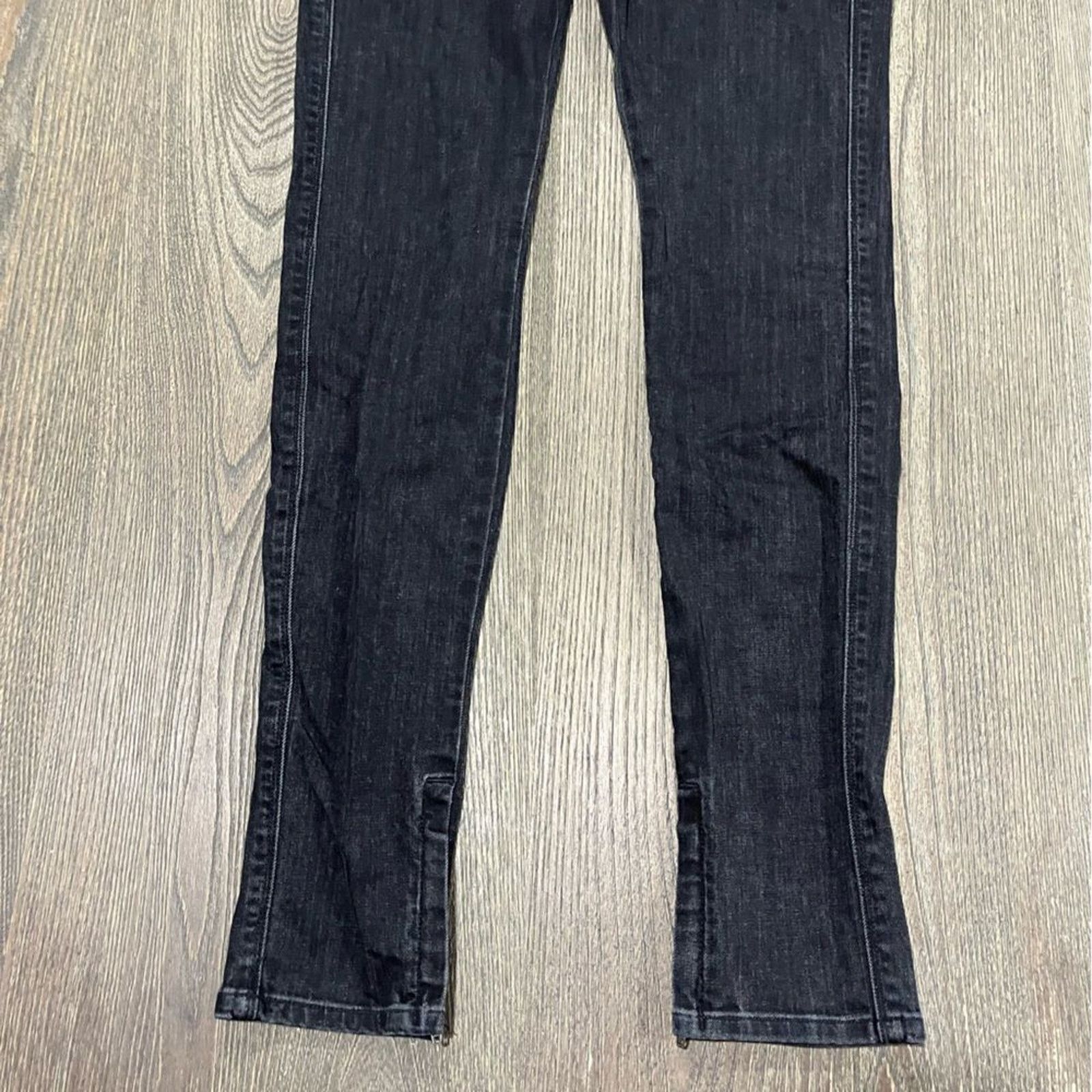 Vince Vince Skinny Jeans Mid Rise Zip Hem Denim Cotton Blend Sz 27 Size 27" / US 4 / IT 40 - 2 Thumbnail