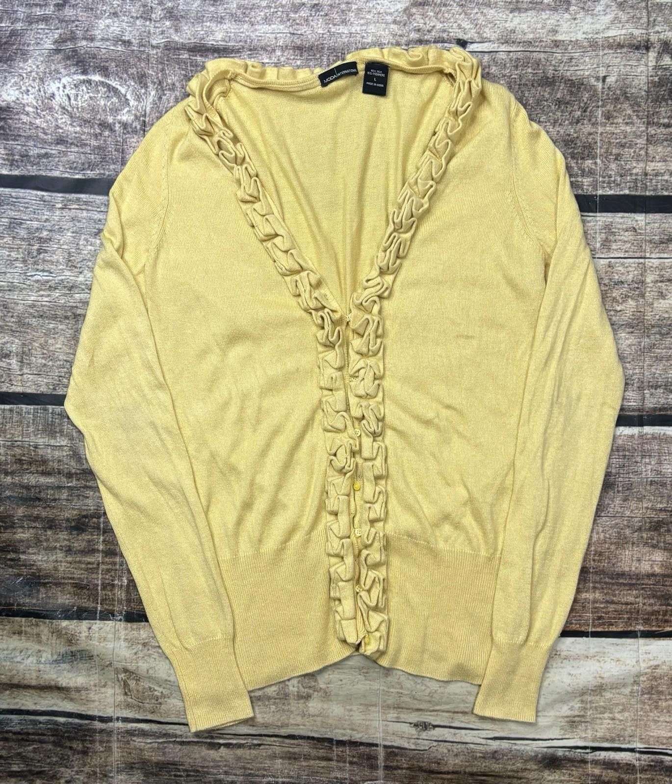 Other Moda International Cardigan Sweater Womens S Cashmere Silk Size S / US 4 / IT 40 - 1 Thumbnail
