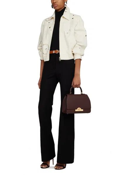 Chloe o1y0825 Denim Jacket in Ivory Size M / US 6-8 / IT 42-44 - 5 Thumbnail
