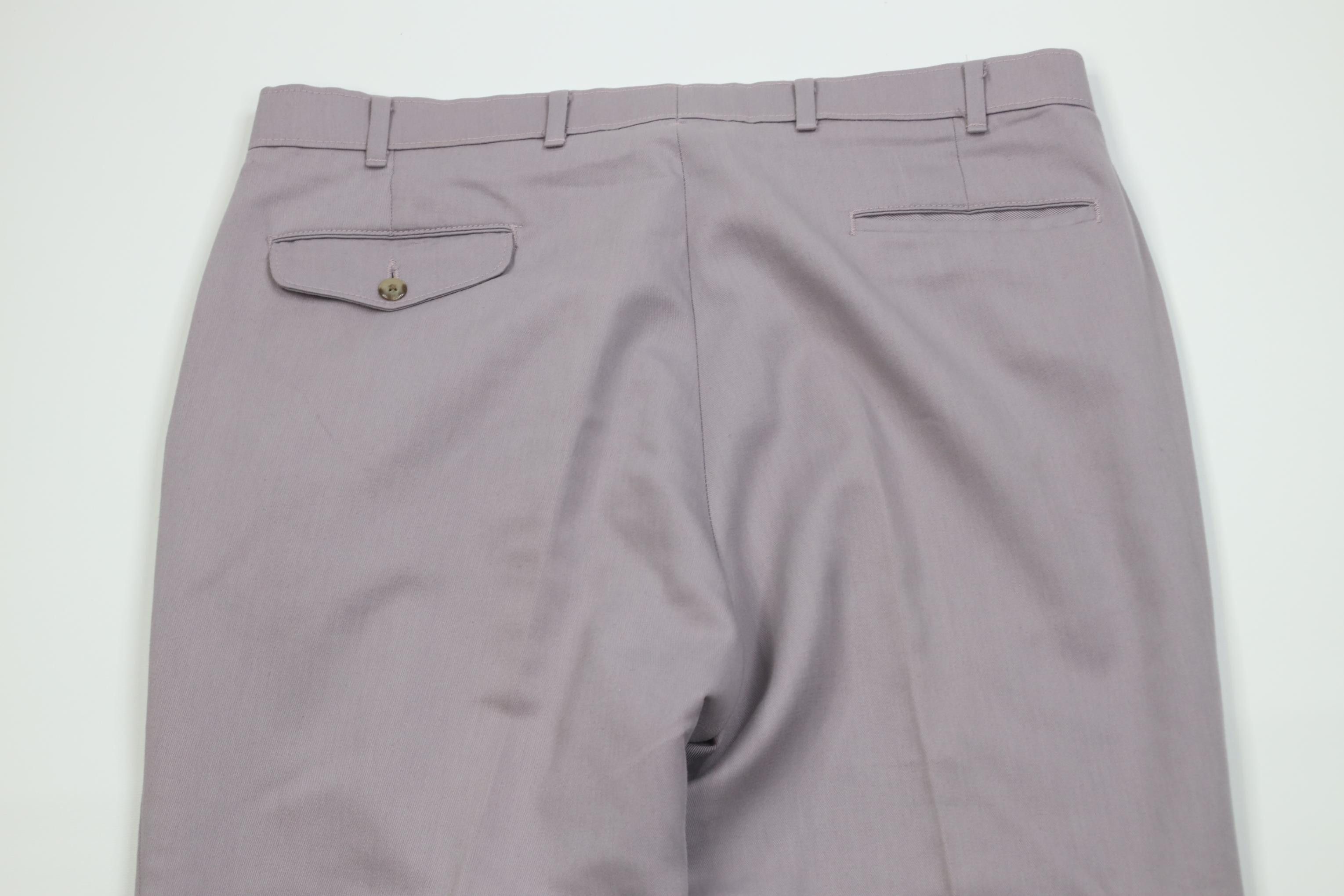 Levi's Vintage 70s 80s Levis Flared Wide Leg Chino Pants Purple USA Size US 38 / EU 54 - 11 Thumbnail