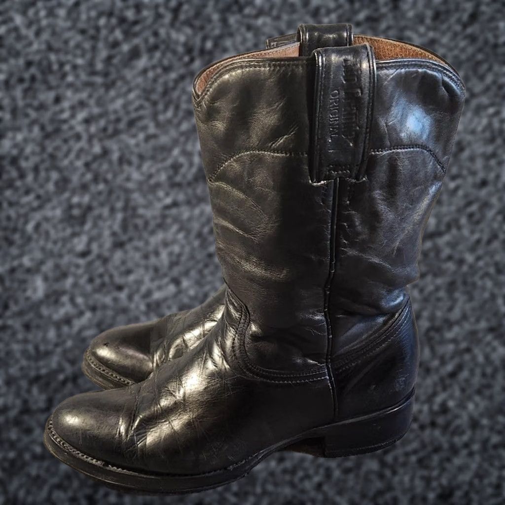 Vintage VINTAGE David Taylor Black Leather Ankle Boots Men