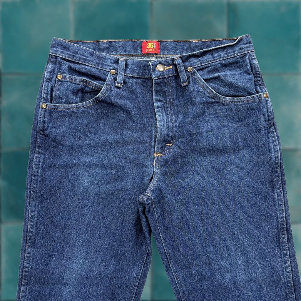 Wrangler Mens Wrangler Cowboy Cut Jeans Slim Straight Denim Dark Wash Blue 34x29 36MWZPD Size US 34 / EU 50 - 1 Thumbnail