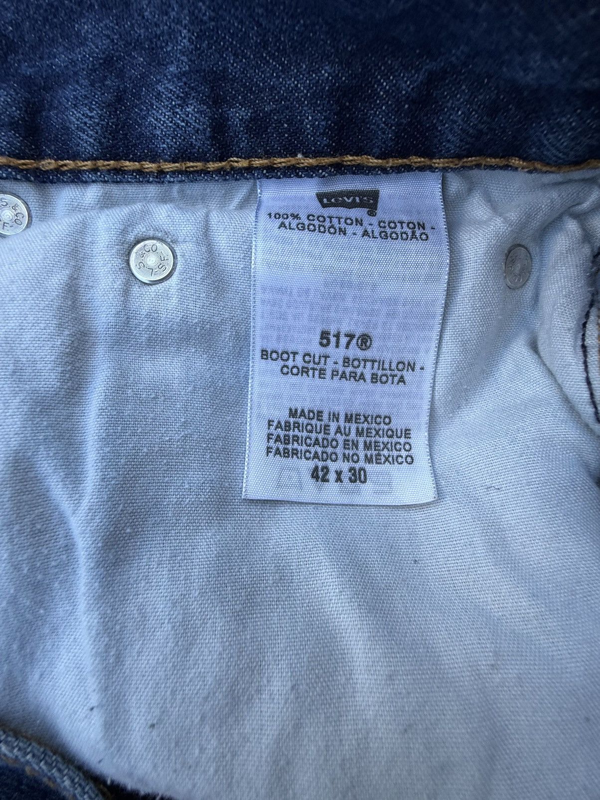 Levi's Made & Crafted Levi's 517 Bootcut Denim Blue Jeans Mens Size 42 X 30 Dark Size US 42 / EU 58 - 11 Thumbnail