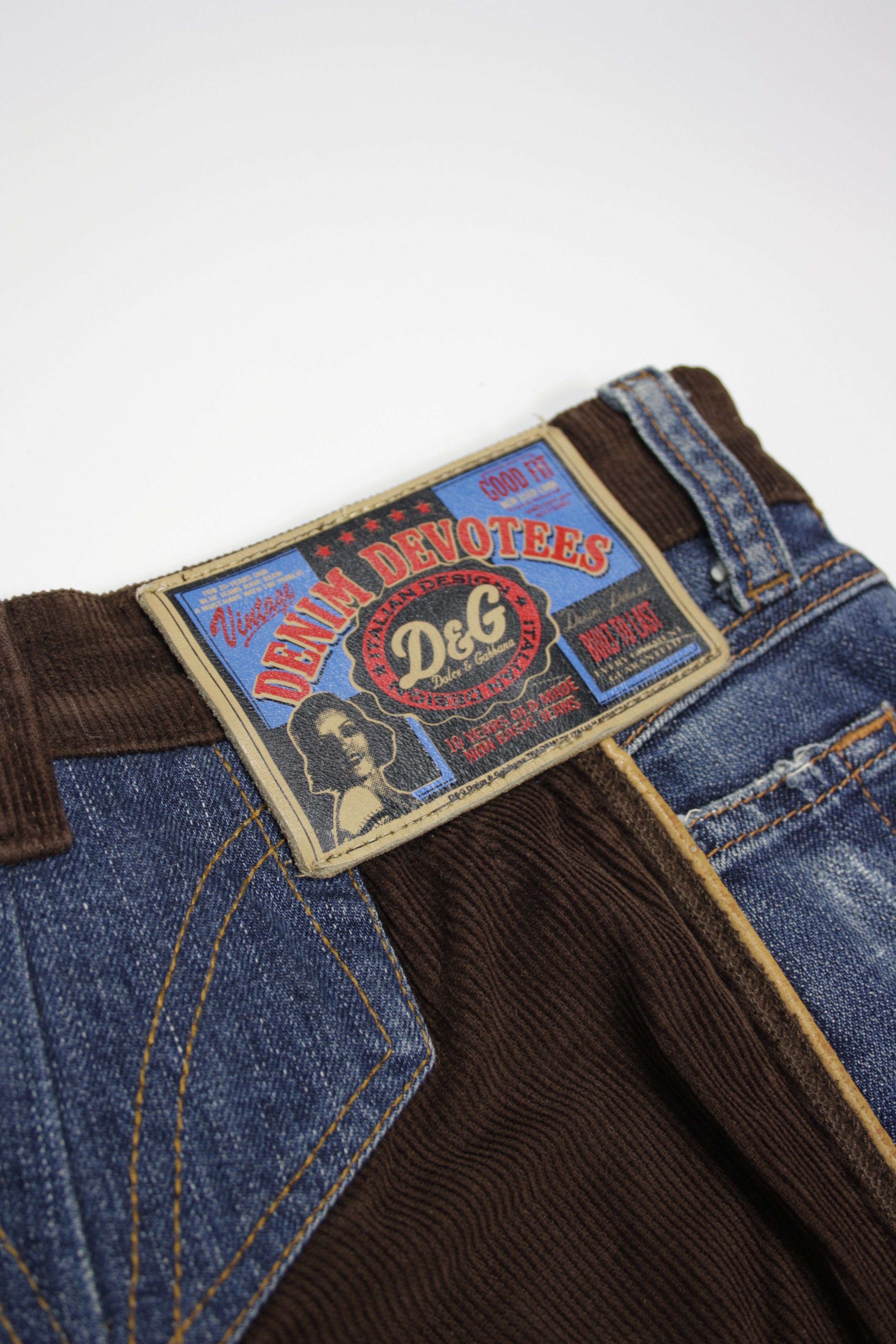 Dolce & Gabbana × Vintage Dolce & Gabbana Y2K Denim Corduroy Shorts Size 28" / US 6 / IT 42 - 4 Thumbnail