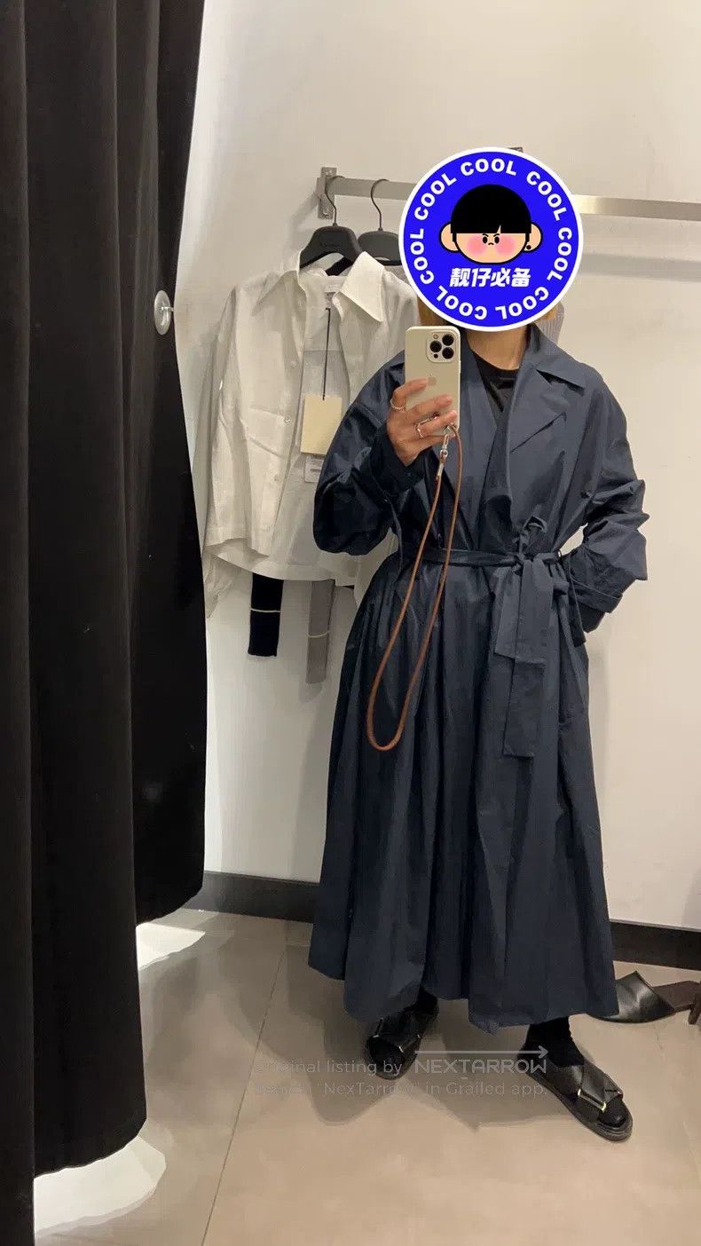 Jil Sander Jil Sander Trench Coat Navy Blue Size XS / US 0-2 / IT 36-38 - 1 Thumbnail