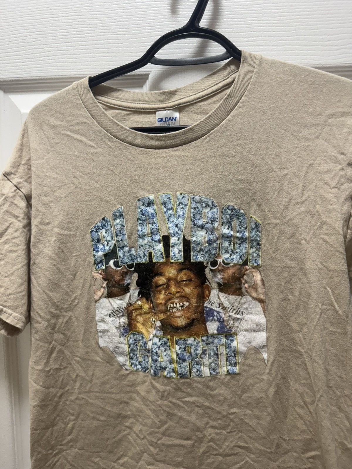 Playboi Carti Gildan Playboi Carti Custom 2016 Grills Style Shirt Size US M / EU 48-50 / 2 - 2 Thumbnail