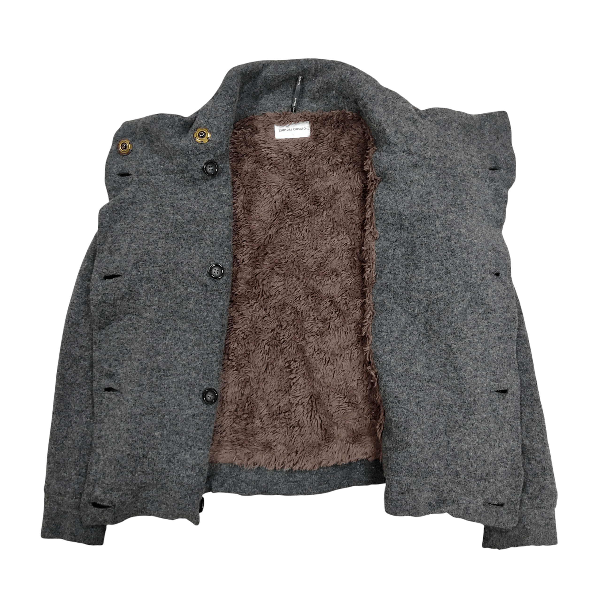 Tsumori Chisato Tsumori Chisato Fleece Lined Double Breasted Wool Jacket Size M / US 6-8 / IT 42-44 - 9 Thumbnail