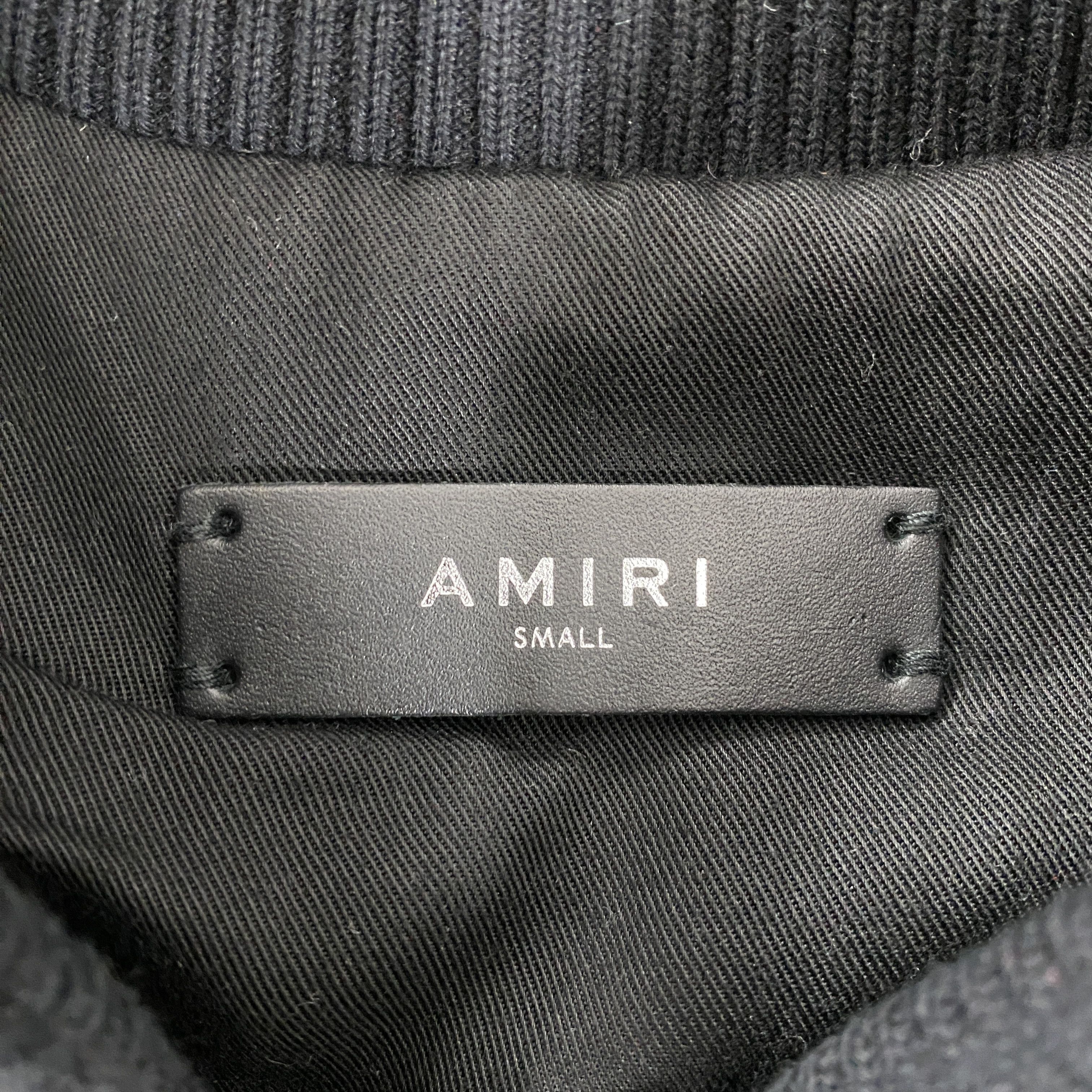 Amiri Amiri Forever Wool Blend Bomber Jacket In Black RRP £1930 Size US S / EU 44-46 / 1 - 11 Thumbnail