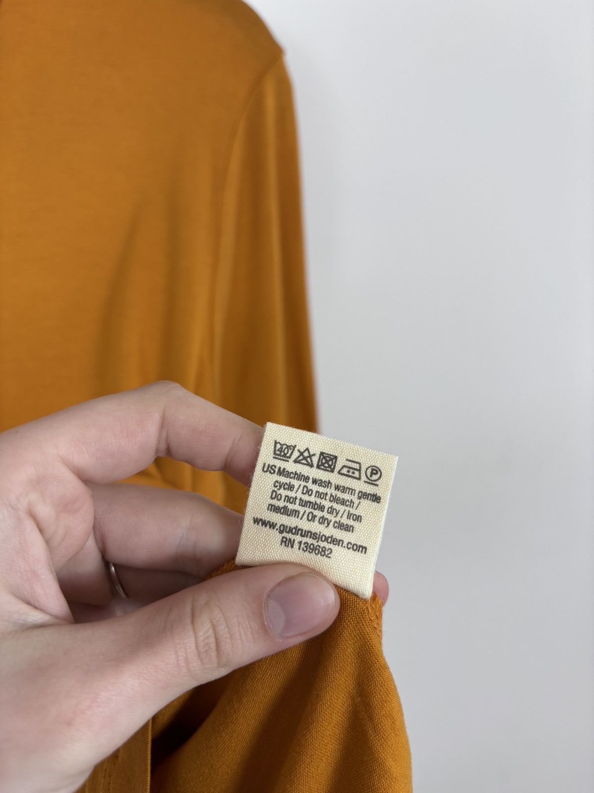 Gudrun Sjoden Gudrun Sjoden NWT Women’s Orange Lyocell Polo Neck Top Size L / US 10 / IT 46 - 12 Thumbnail