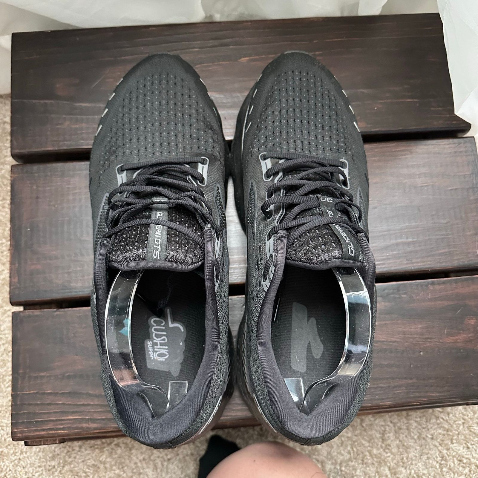 Brooks Brooks Glycerin GTS 20 Men Sz 13 2E Wide Running Shoes Black Size US 13 / EU 46 - 6 Thumbnail