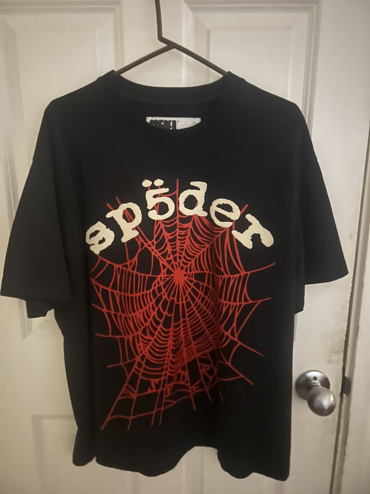 Sp5der Black/Red OG Logo V2 Tee