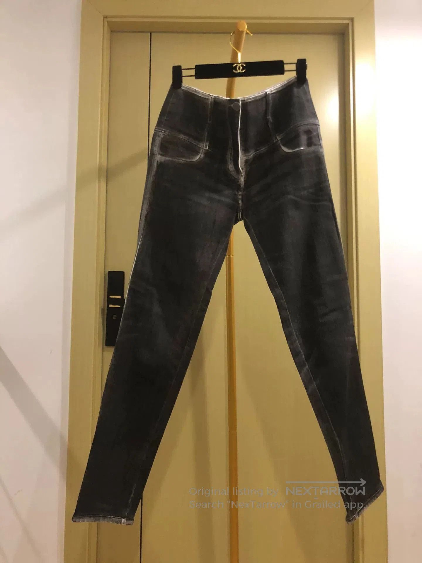 Chanel Chanel Black Denim Trousers Size 38. Size 28" / US 6 / IT 42 - 1 Thumbnail