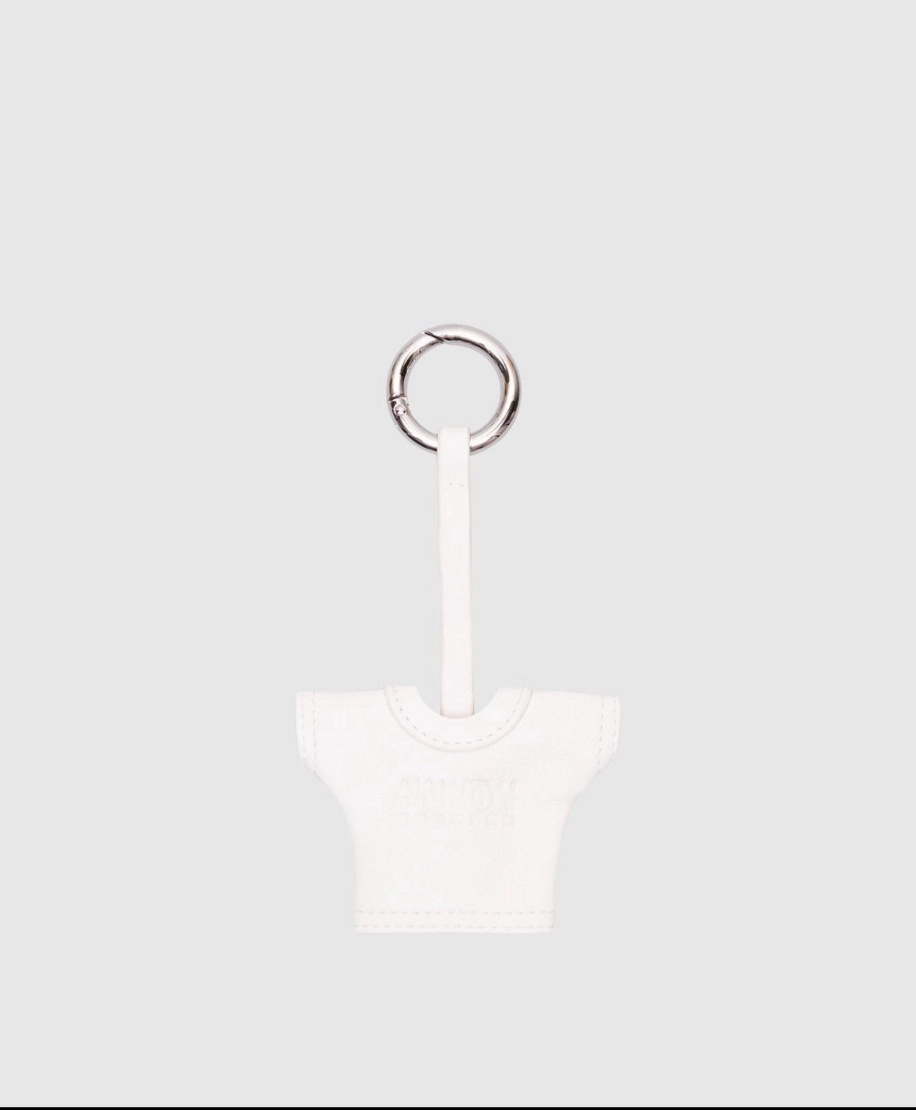 MM6 Last MM6 Maison Margiela White Leather T-Shirt Keyring Size ONE SIZE - 2 Thumbnail