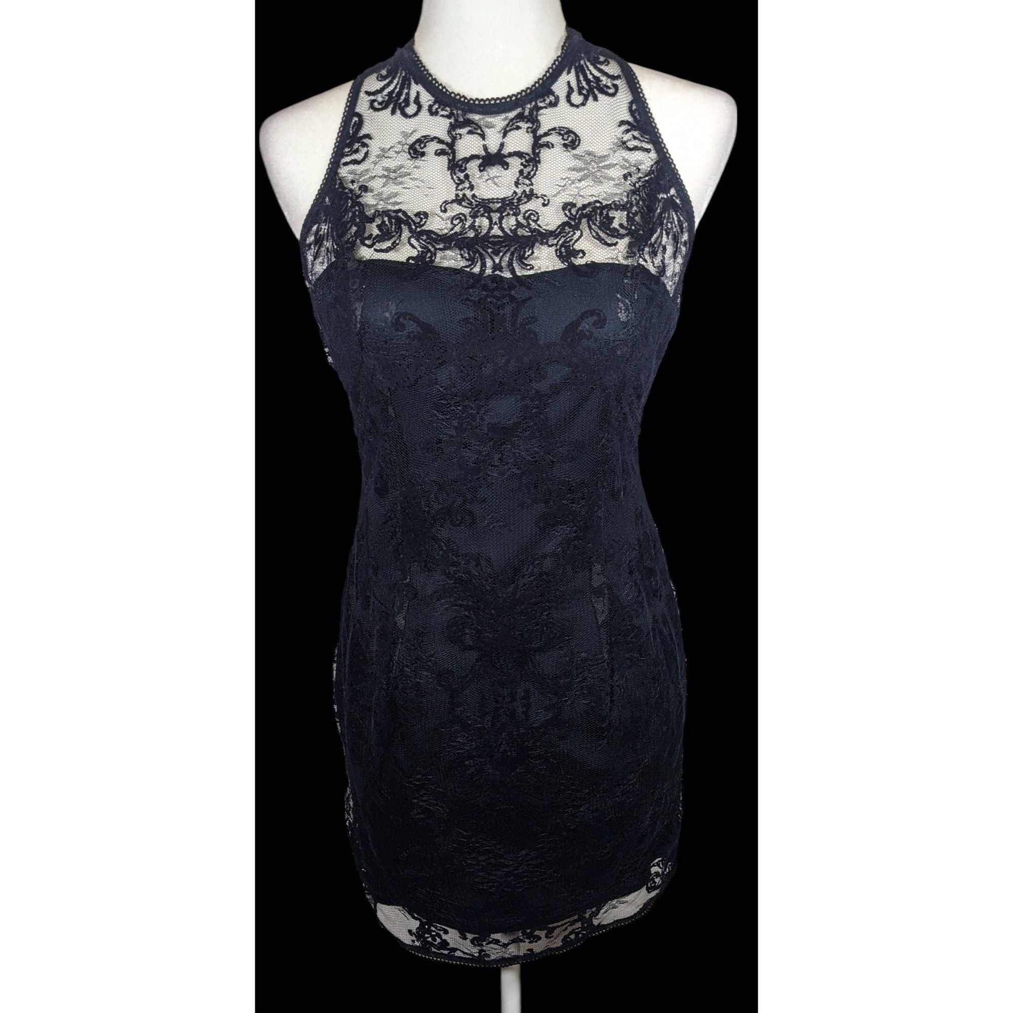 chinese dress ladies Short Sleeve Belted Lace Midi Dress In Blue Wave