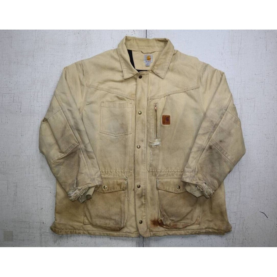 Carhartt Vintage Carhartt Jacket Quilted Lined Coat Distressed 2XL Size US XXL / EU 58 / 5 - 3 Thumbnail