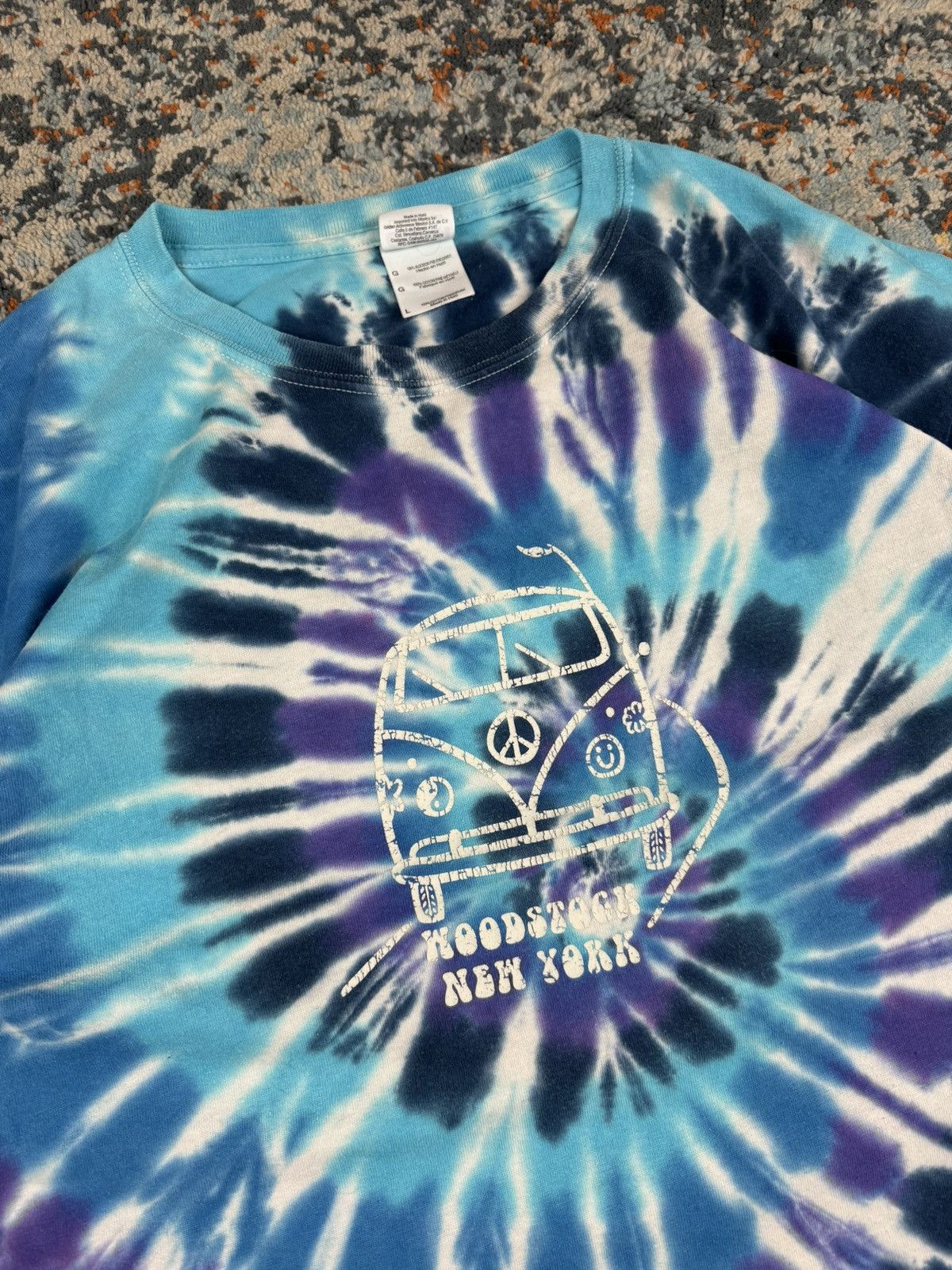 Vintage Vintage 00s Woodstock tie dye hippie grateful dead style tee Size US L / EU 52-54 / 3 - 5 Thumbnail