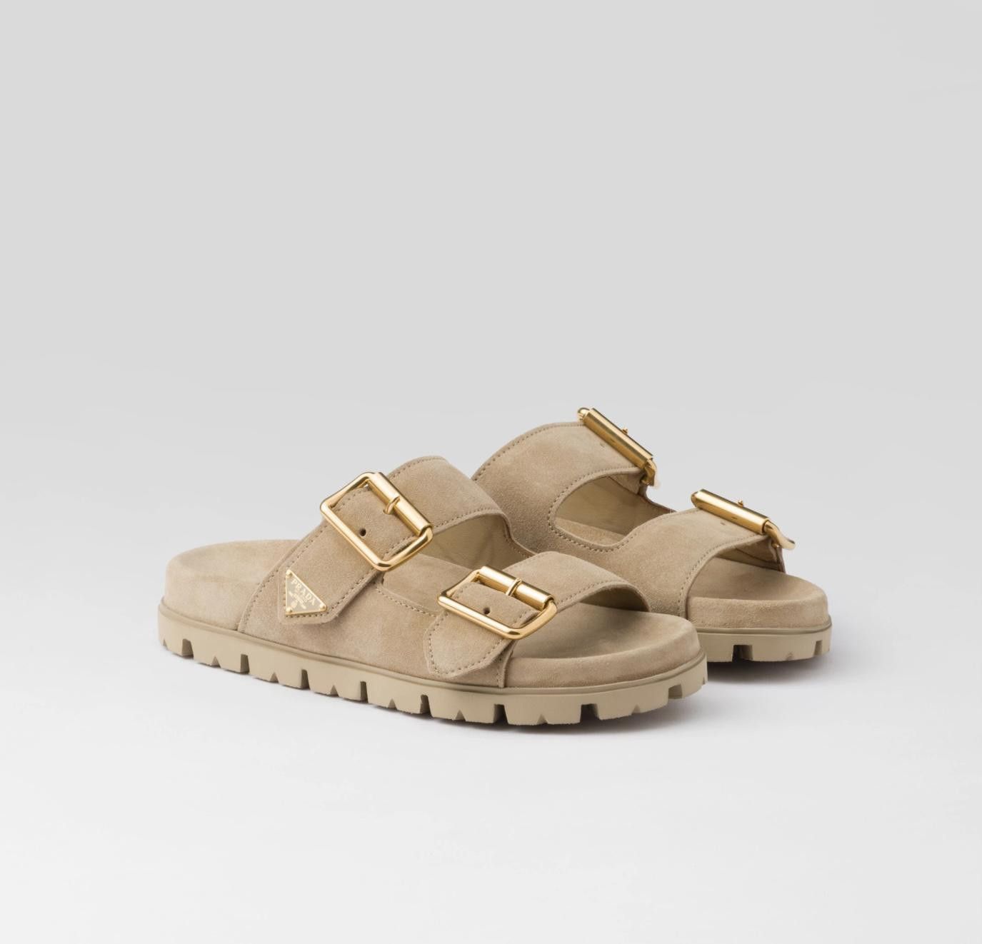Prada PRADA SUEDE STRAP SLIDES SIZE 41 Size ONE SIZE - 2 Thumbnail