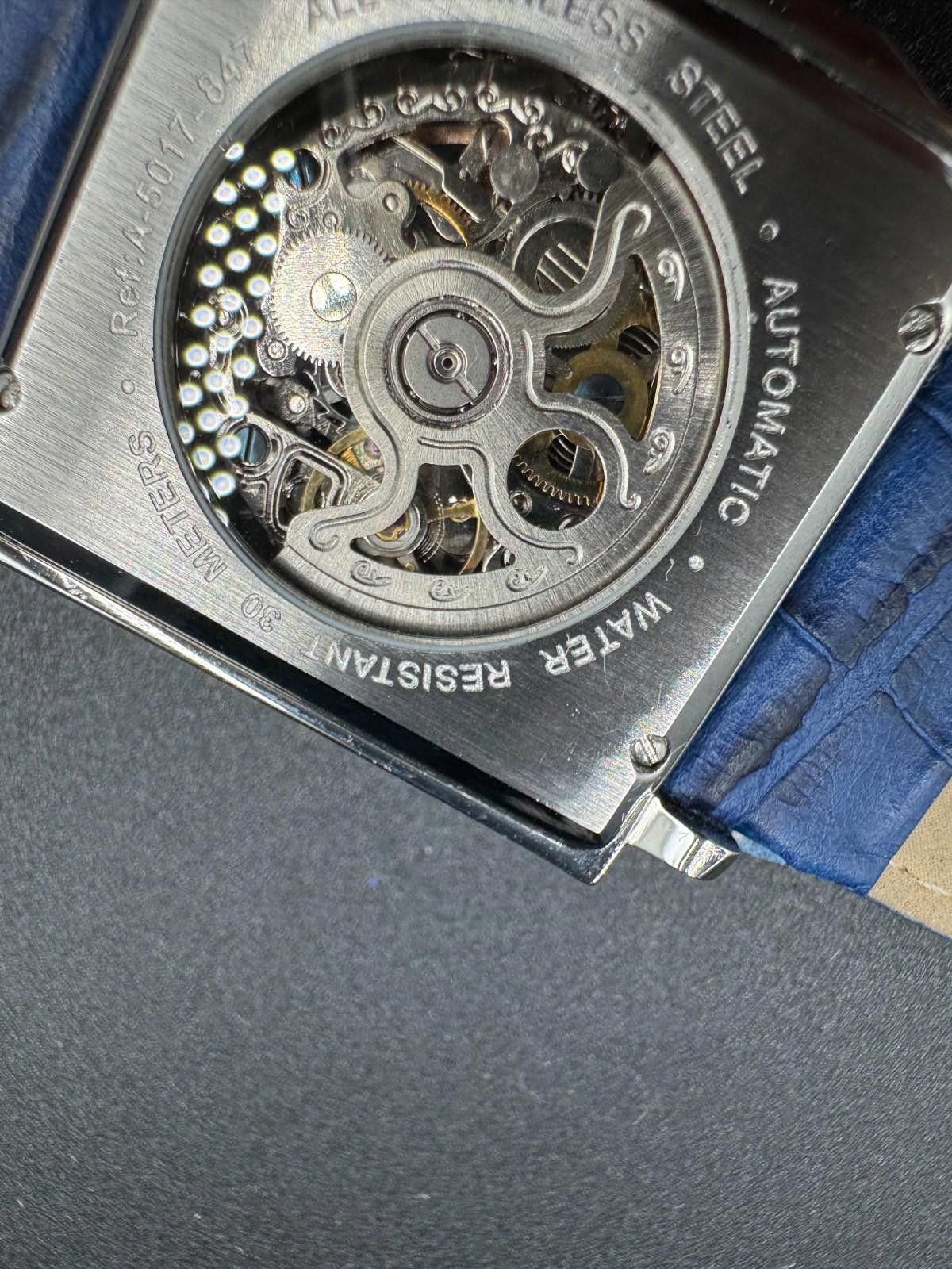 Other 38mm Square SLVR/BLUE Auto Day Date 24-hour Blue Strap LOUIE Size ONE SIZE - 2 Thumbnail