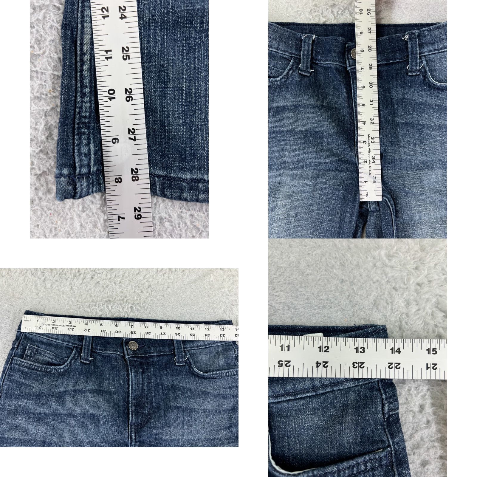 Wrangler VINTAGE Wrangler Jeans Juniors 14 Blue Denim Bootcut Mid Rise 25x28 Dark Wash Slimming Classic Womens Size 36" / US 14 / IT 50 - 8 Thumbnail