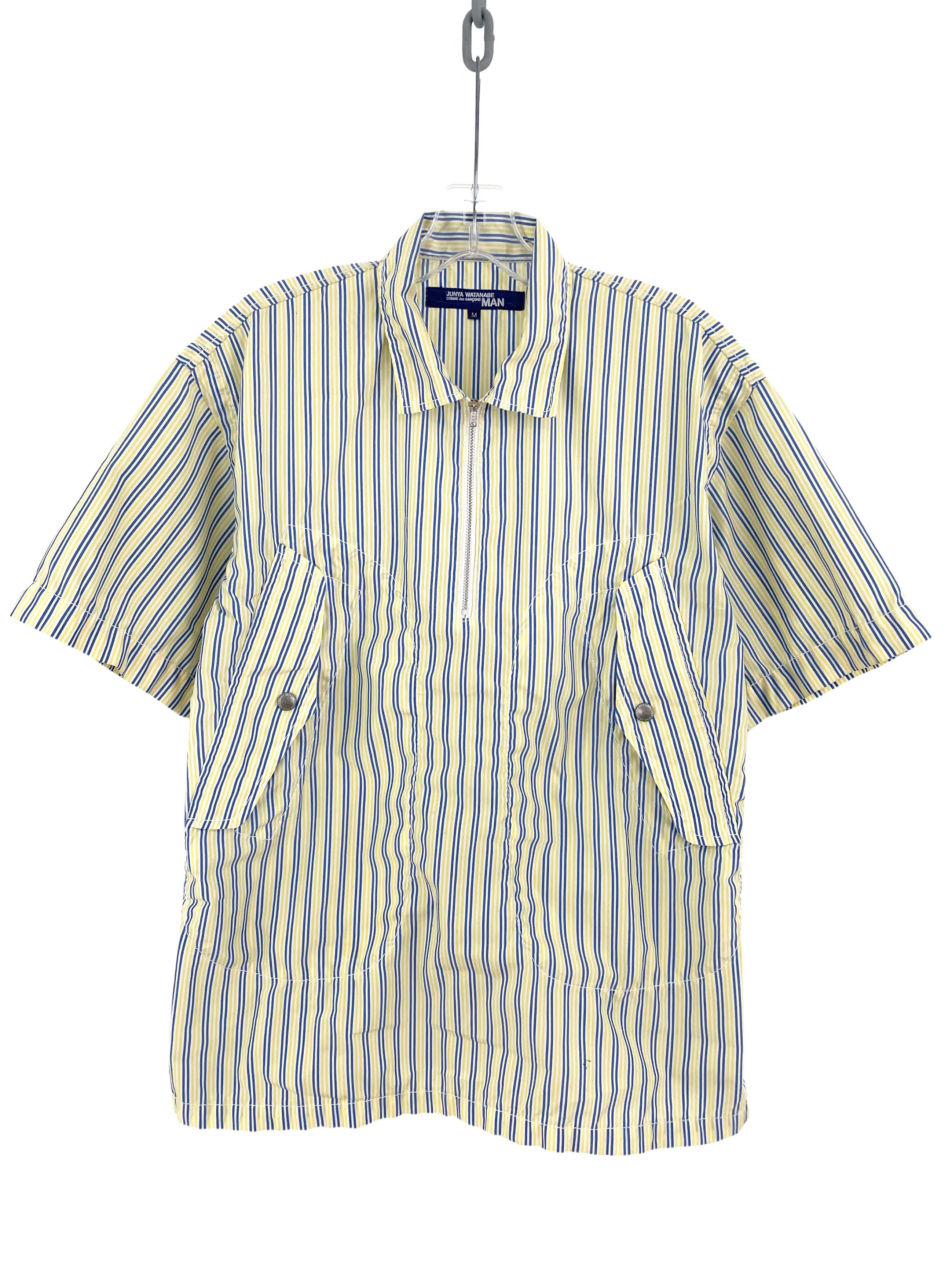 Junya Watanabe 2004 Striped Zip Shirt Size US M / EU 48-50 / 2 - 1 Thumbnail