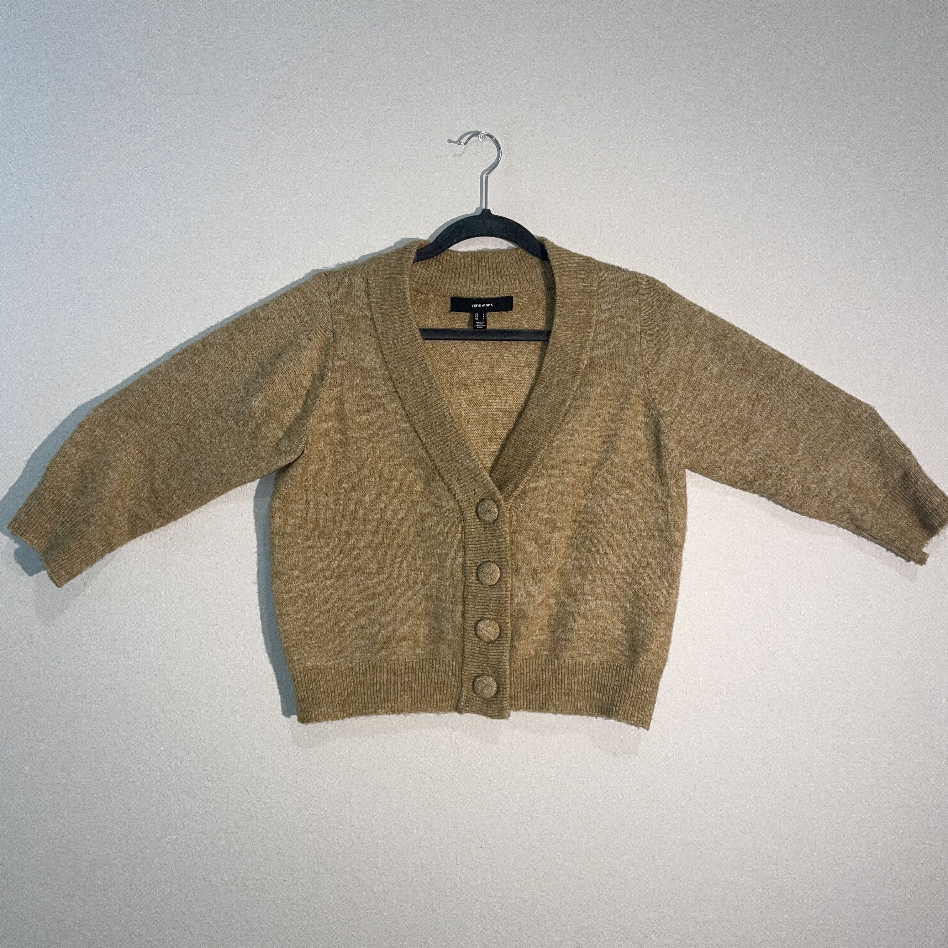 Other VERO MODA Cropped Cardigan Sweater size S Nutmeg Brown Size S / US 4 / IT 40 - 1 Thumbnail