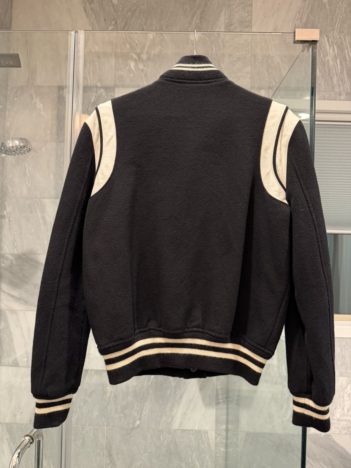 Saint Laurent Paris Saint Laurent Teddy Jacket Black Ivory Size 44 Authenticated Size US S / EU 44-46 / 1 - 2 Thumbnail