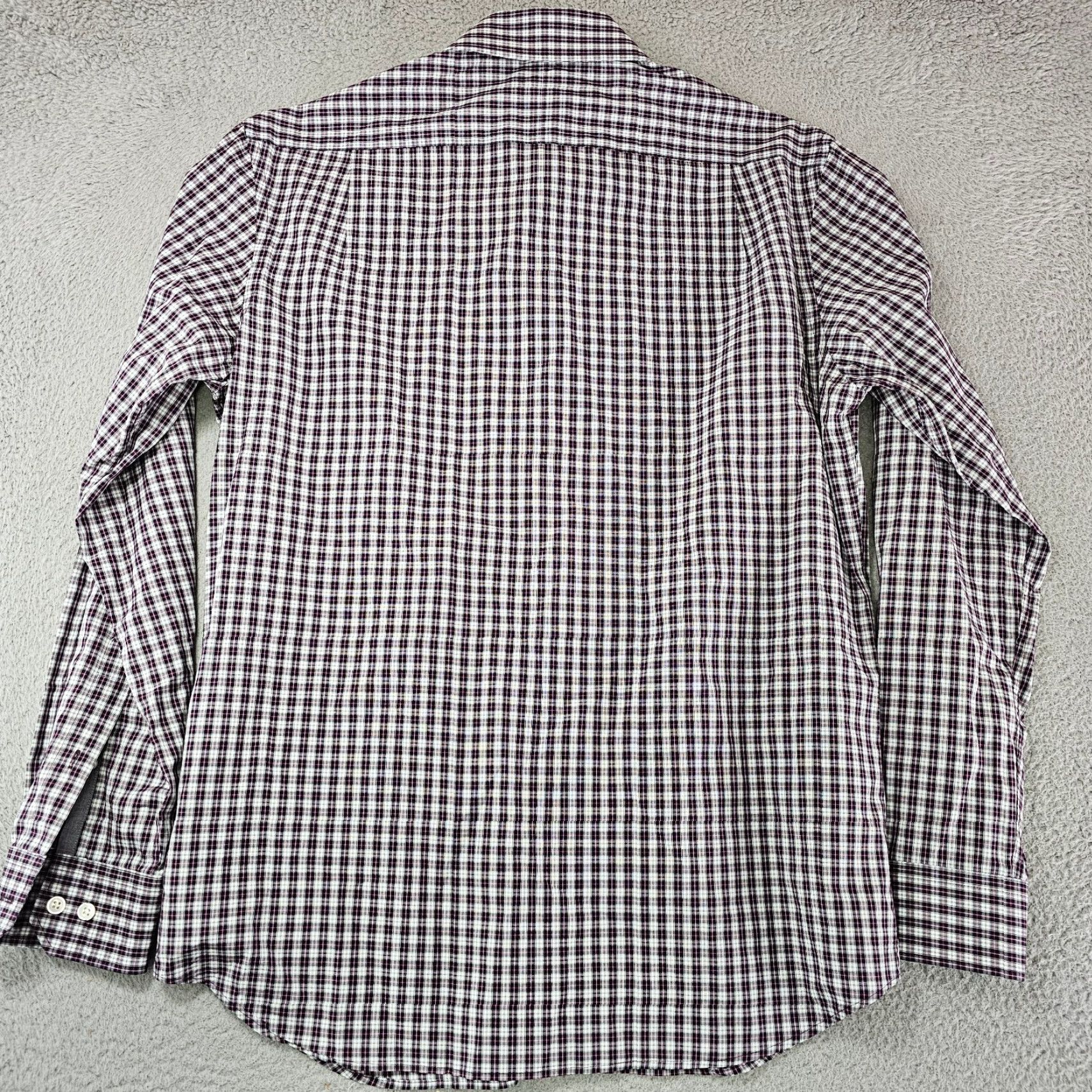 Todd Snyder Todd Snyder Dress Shirt Mens 16 34/35 Purple Check Button Up Long Sleeve Cotton Size 42R - 7 Thumbnail