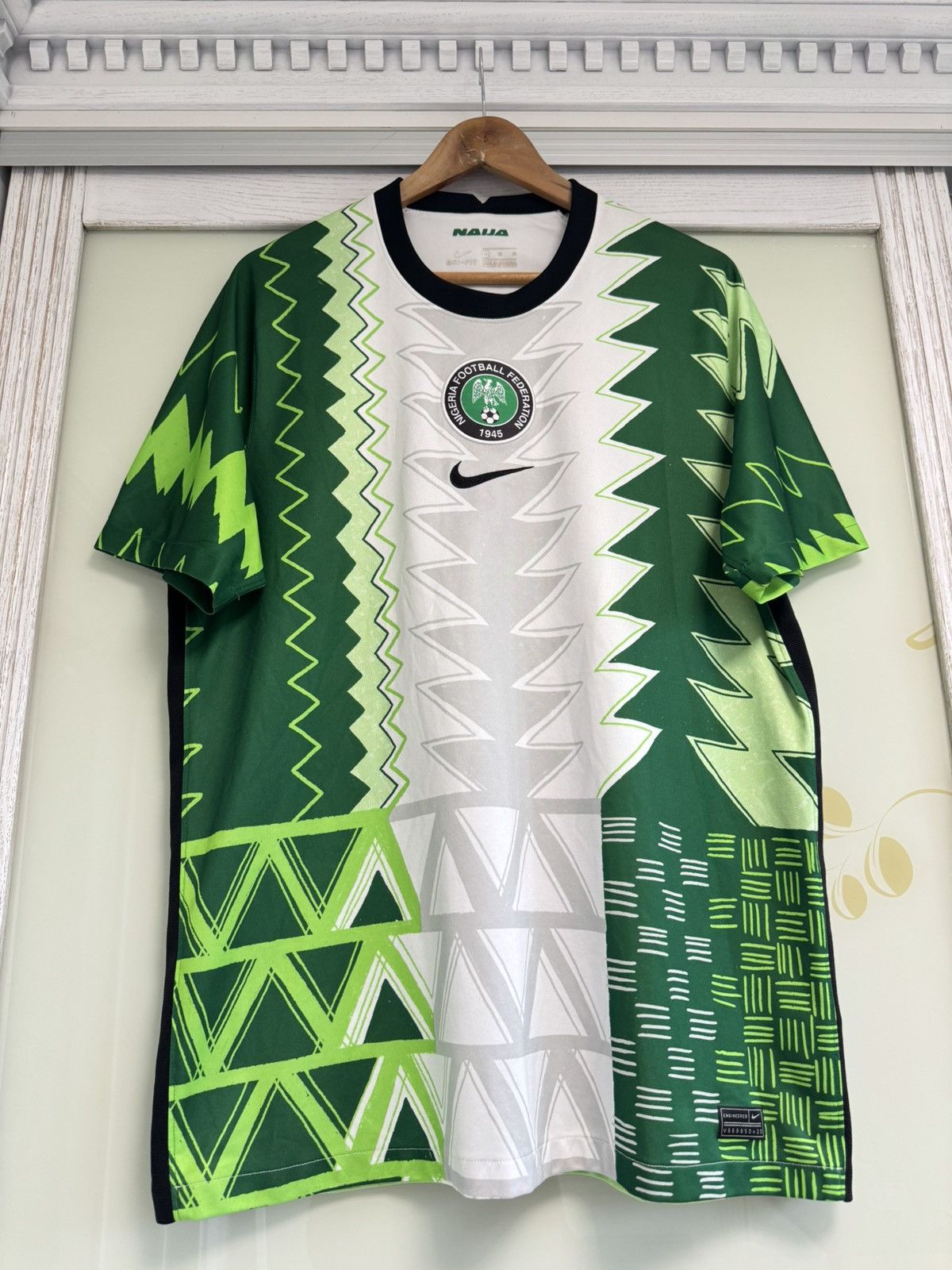 Nike Nigeria 2020-2021 Home Soccer Jersey Football Shirt Kit Size US XL / EU 56 / 4 - 5 Thumbnail