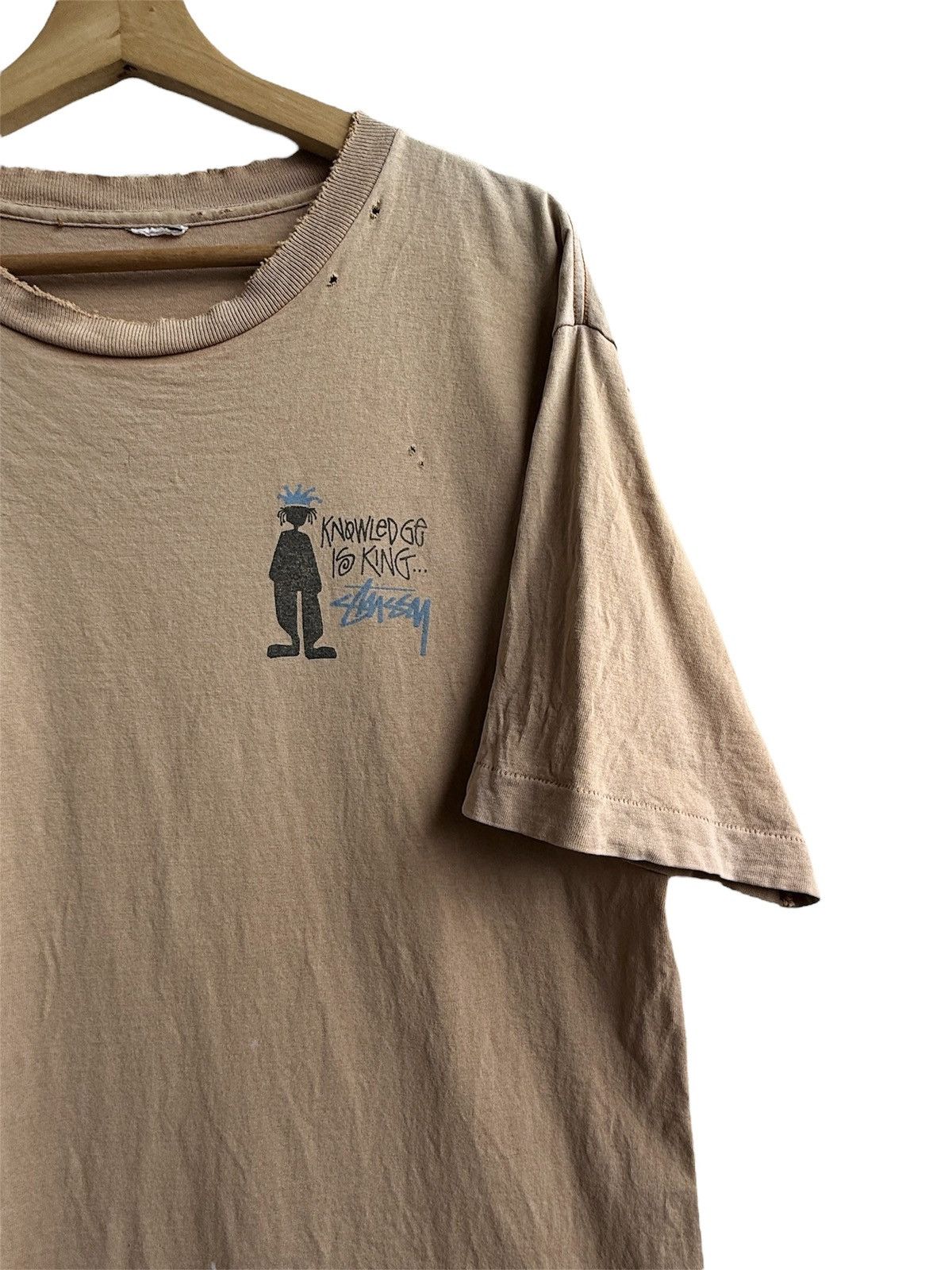 Stussy Vintage Trashed 80s STUSSY Knowledge is King tee Size US L / EU 52-54 / 3 - 10 Thumbnail