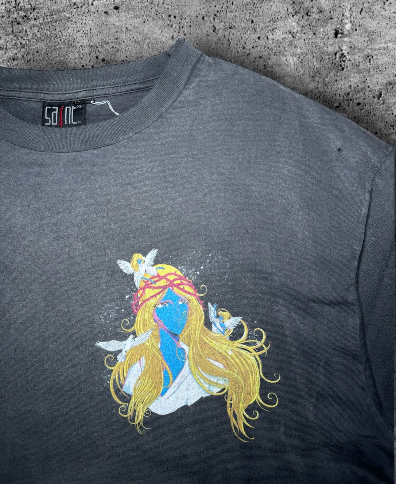 Saint Michael SAINT MICHAEL “SS23 BLUE FACE T-SHIRT” Size US XL / EU 56 / 4 - 2 Thumbnail