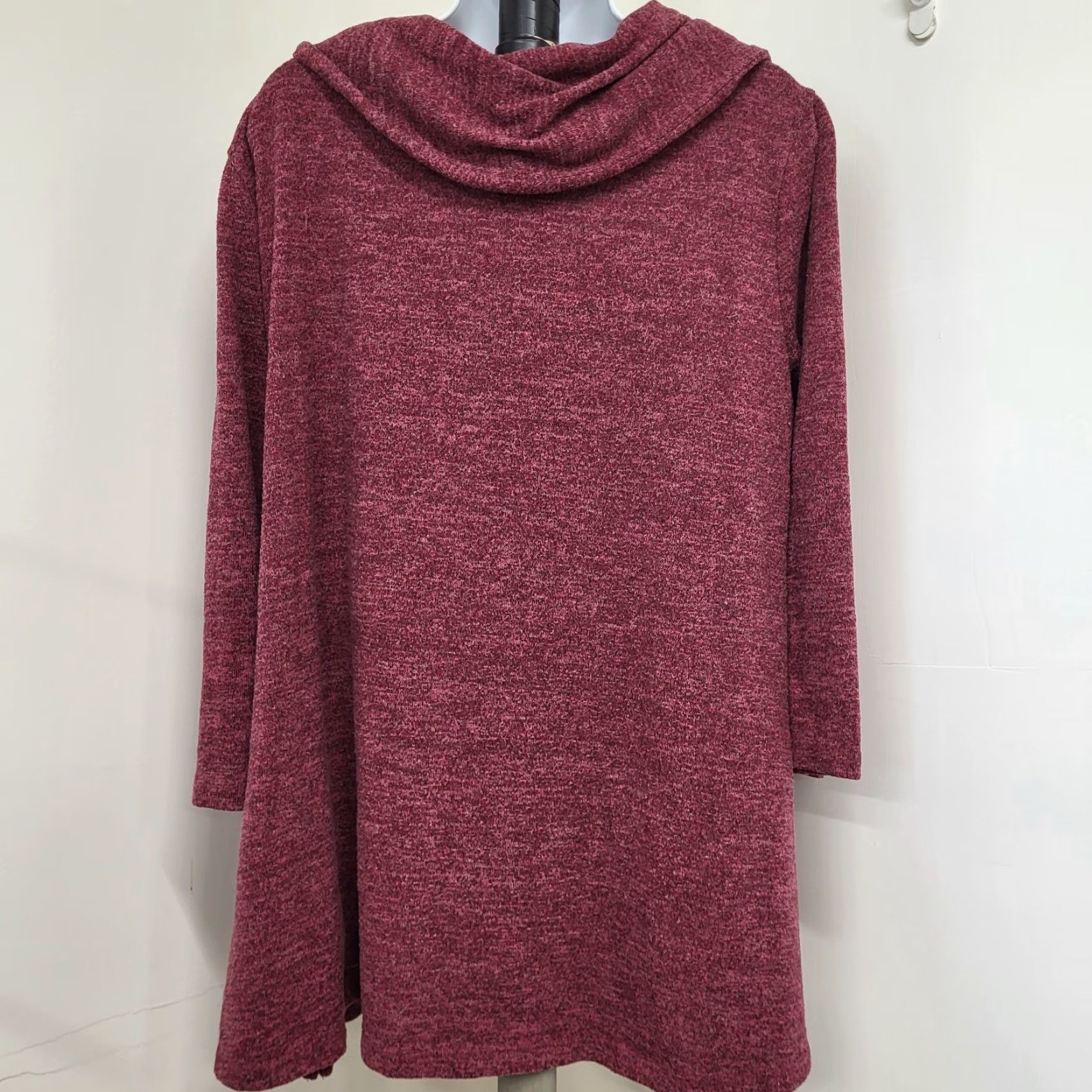 Vintage Ruby Rd Dress Women's XL Cranberry Red Buttery Soft Scoop Neck Tunic Top Size XL / US 12-14 / IT 48-50 - 5 Thumbnail