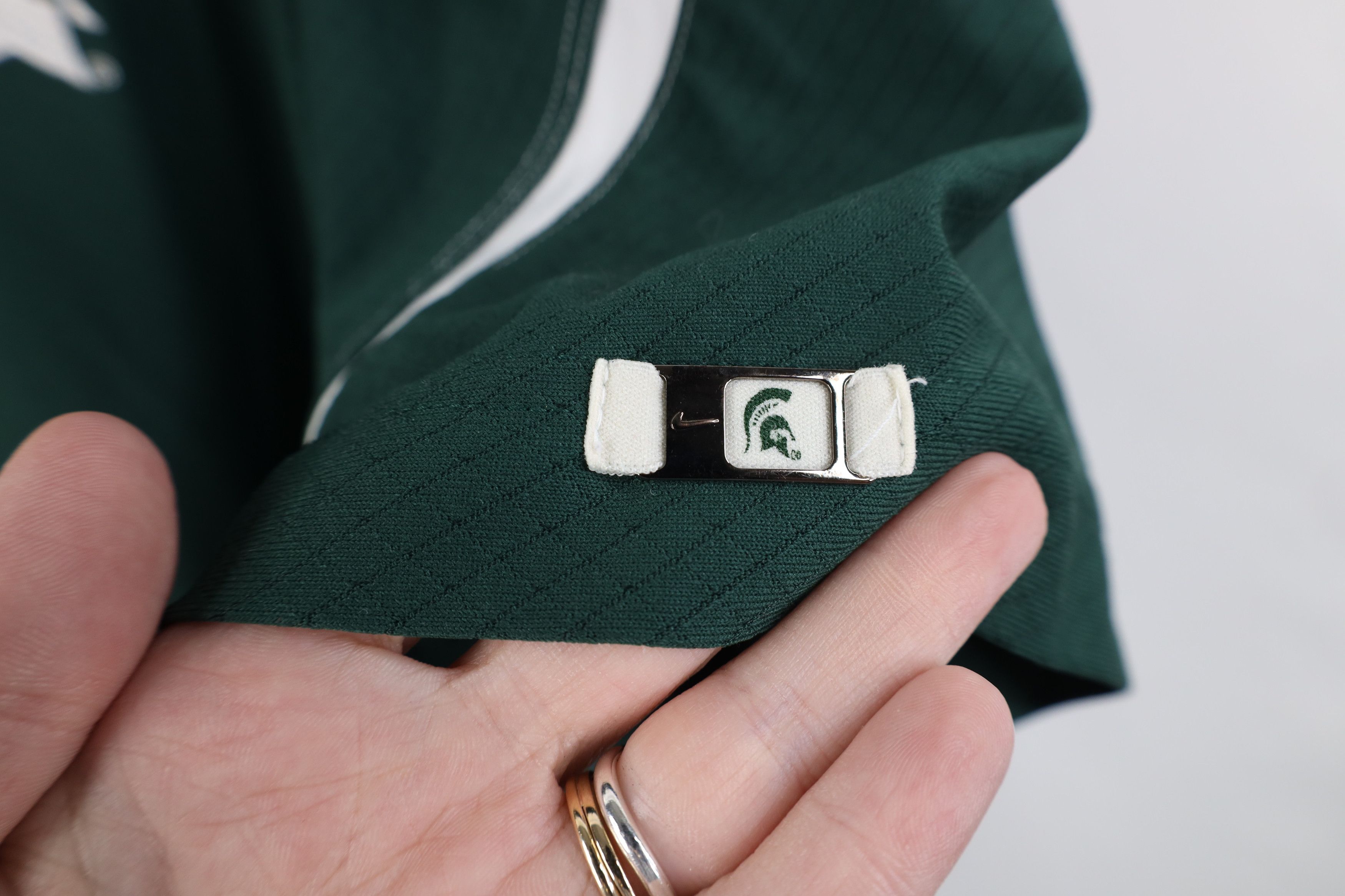 Nike Nike Scott Mini Swoosh Michigan State University Knit Polo Size US L / EU 52-54 / 3 - 4 Thumbnail
