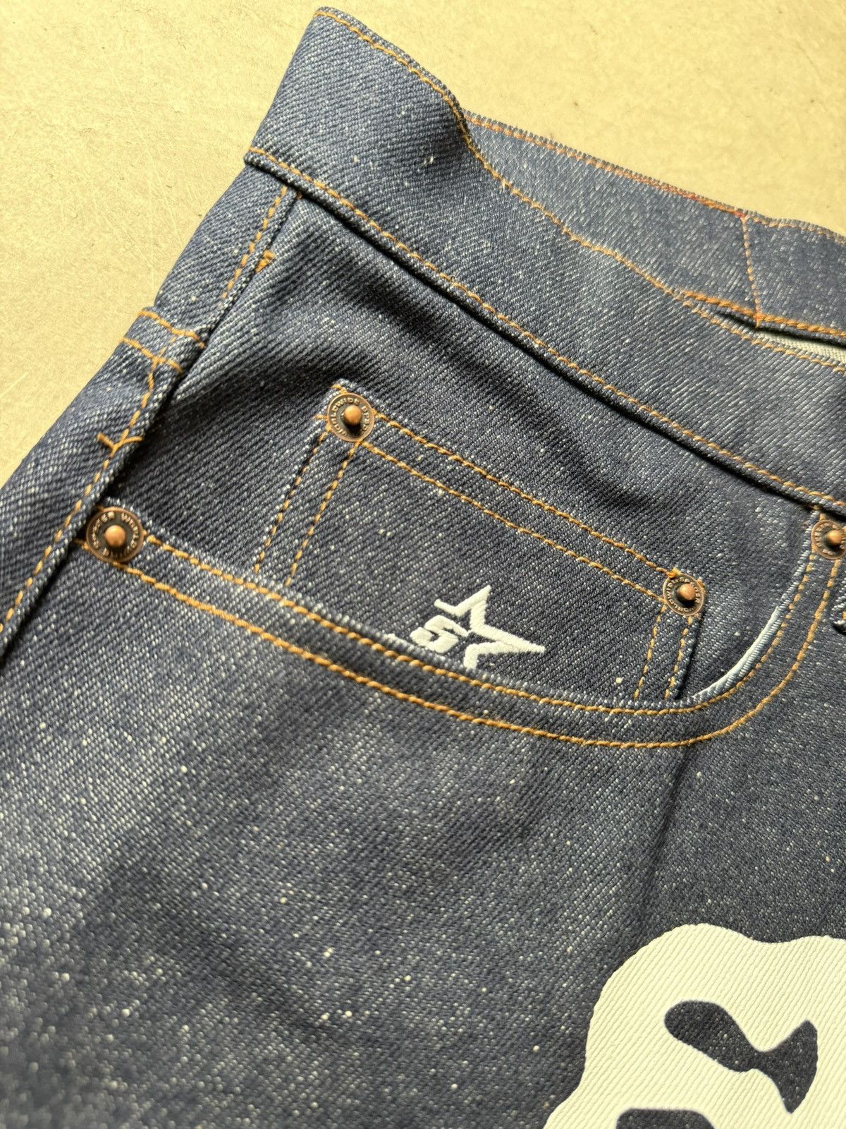 Sp5der Sp5der V3 Logo Denim Short ‘indigo Denim’ Size US 34 / EU 50 - 2 Thumbnail