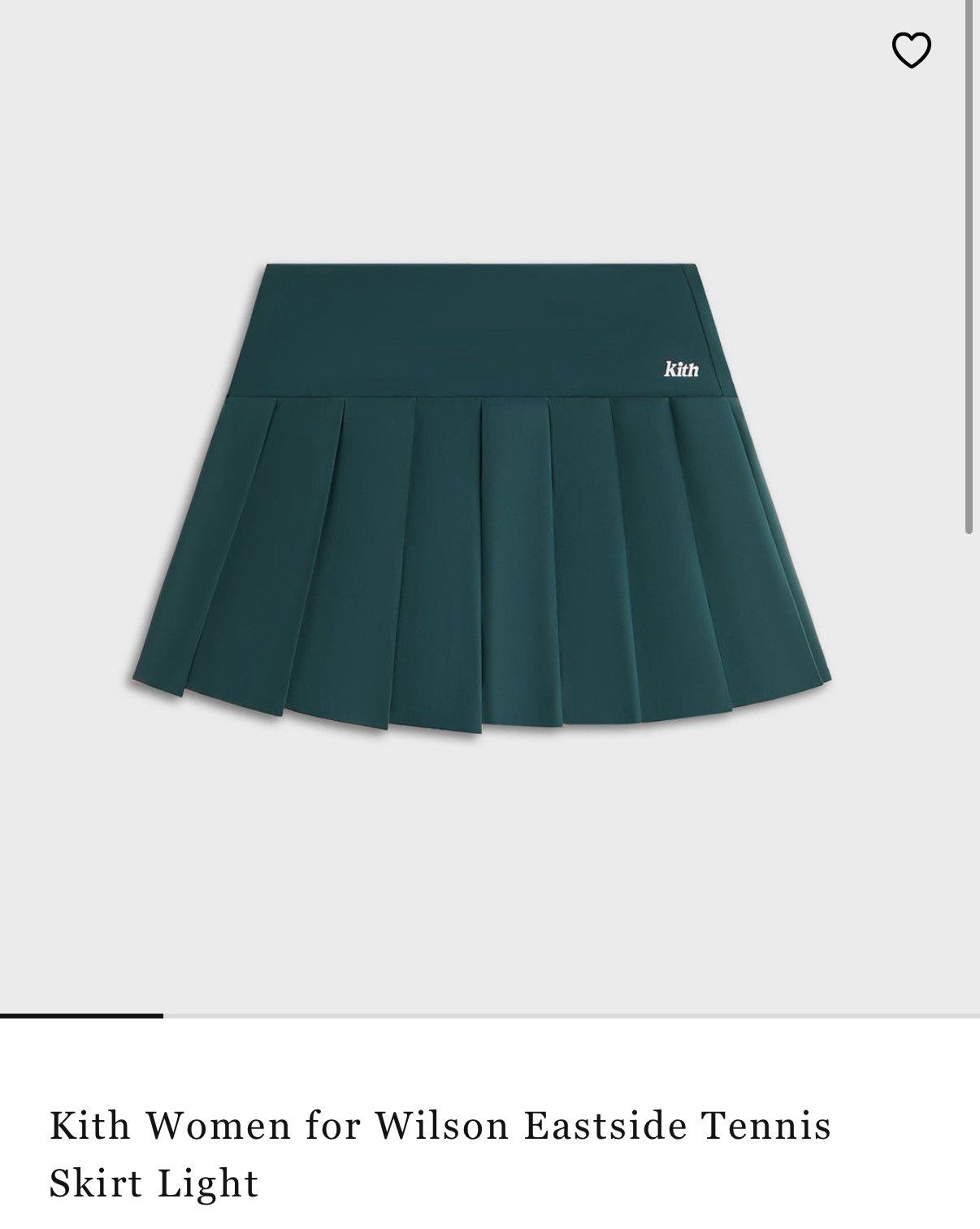 Kith × Wilson EXCLUSIVE Kith Women for Wilson Eastside Tennis Skirt Light Size 28" / US 6 / IT 42 - 1 Thumbnail