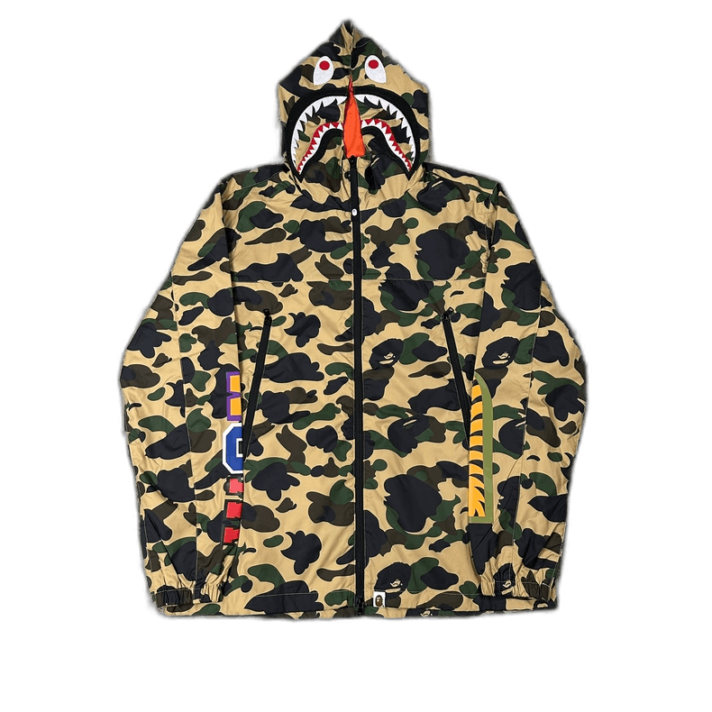 Bape BAPE Yellow Camo Shark Zip Hooded Jacket Size US L / EU 52-54 / 3 - 1 Thumbnail
