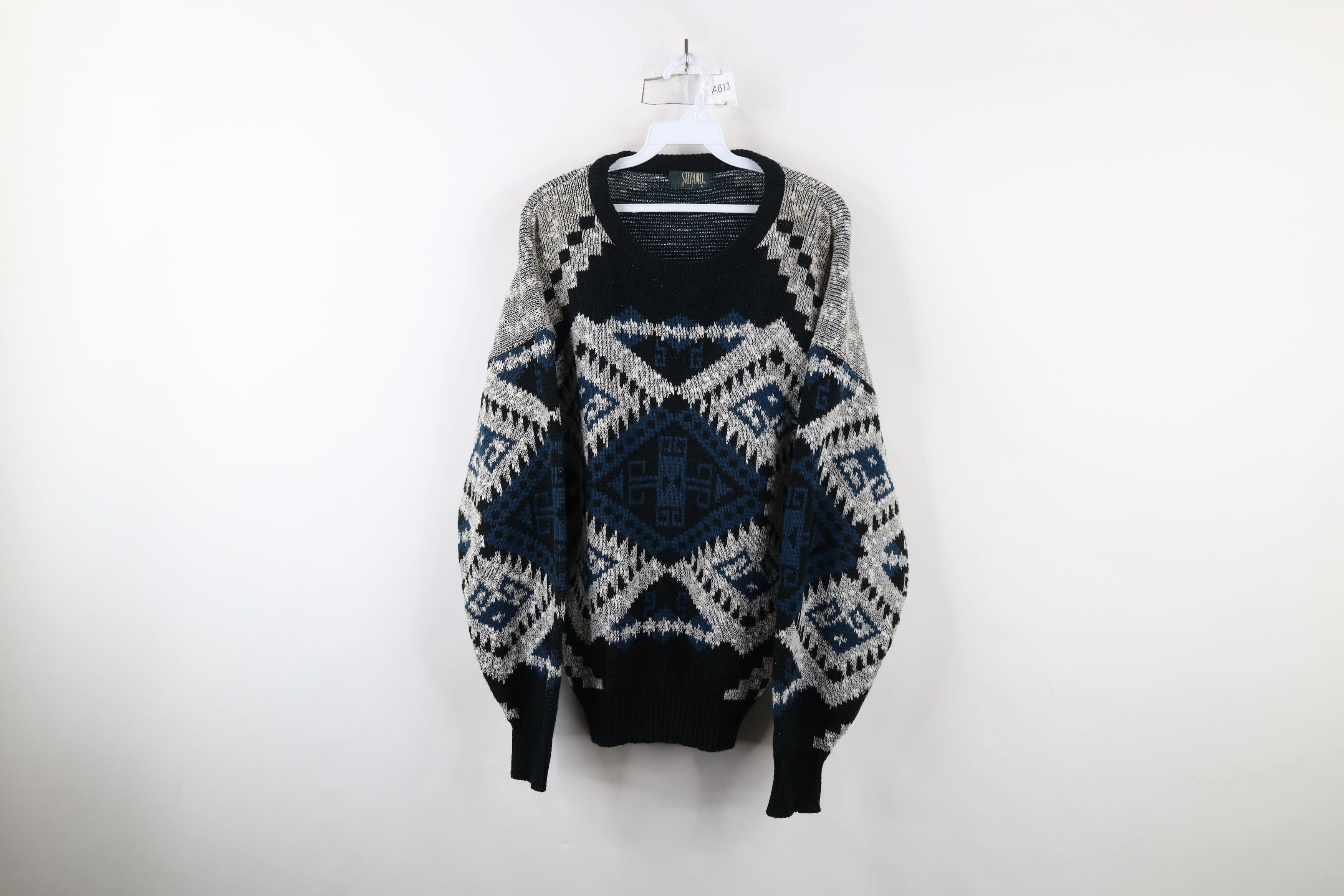 Vintage Vintage 90s Coogi Style Fiesta Geometric Knit Dad Sweater Size US XL / EU 56 / 4 - 1 Thumbnail