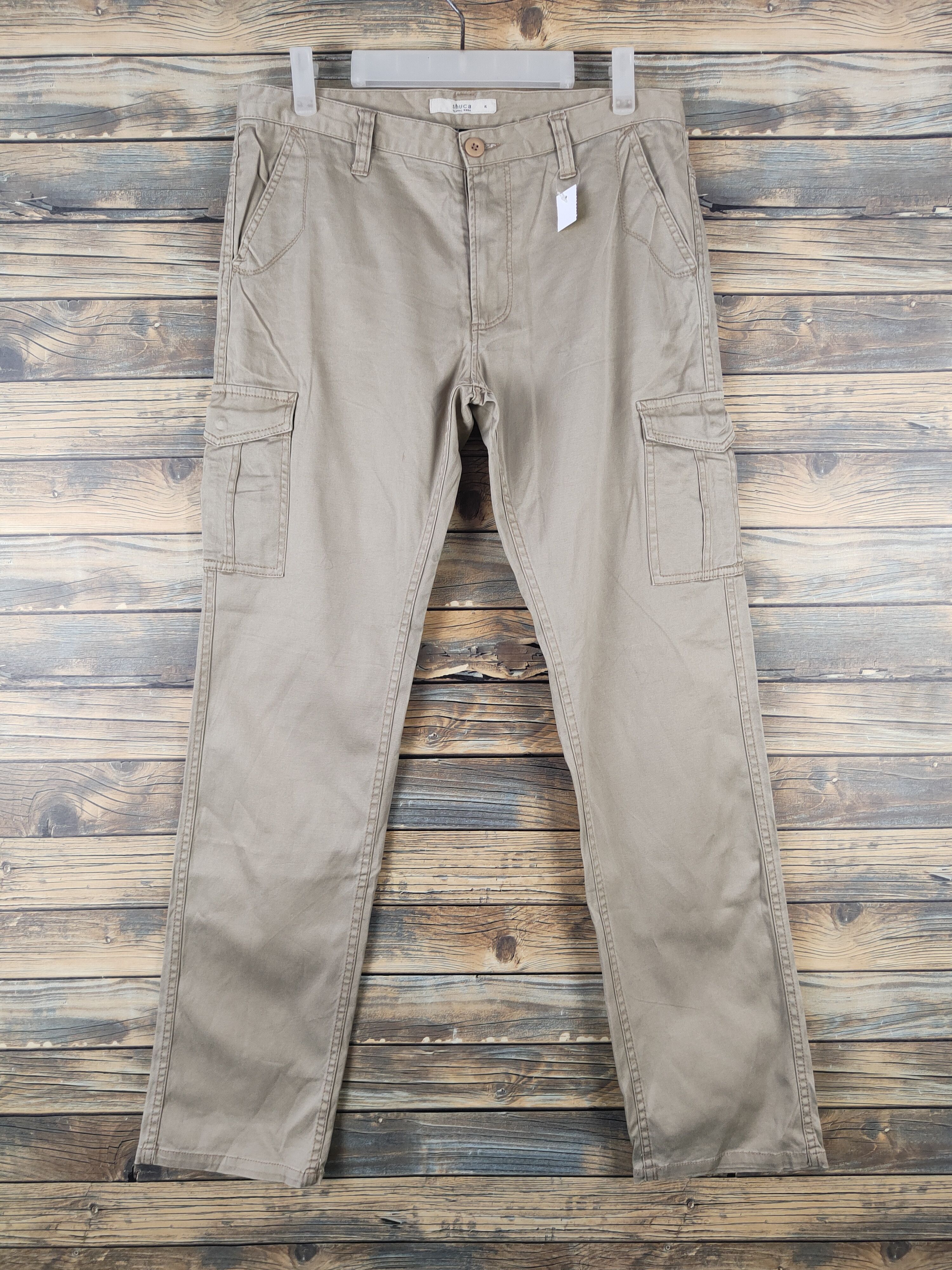 Global Work DL Shuca Global Work Beige Multipocket Cargo Pants #1375 Size 32" / US 10 / IT 46 - 1 Thumbnail