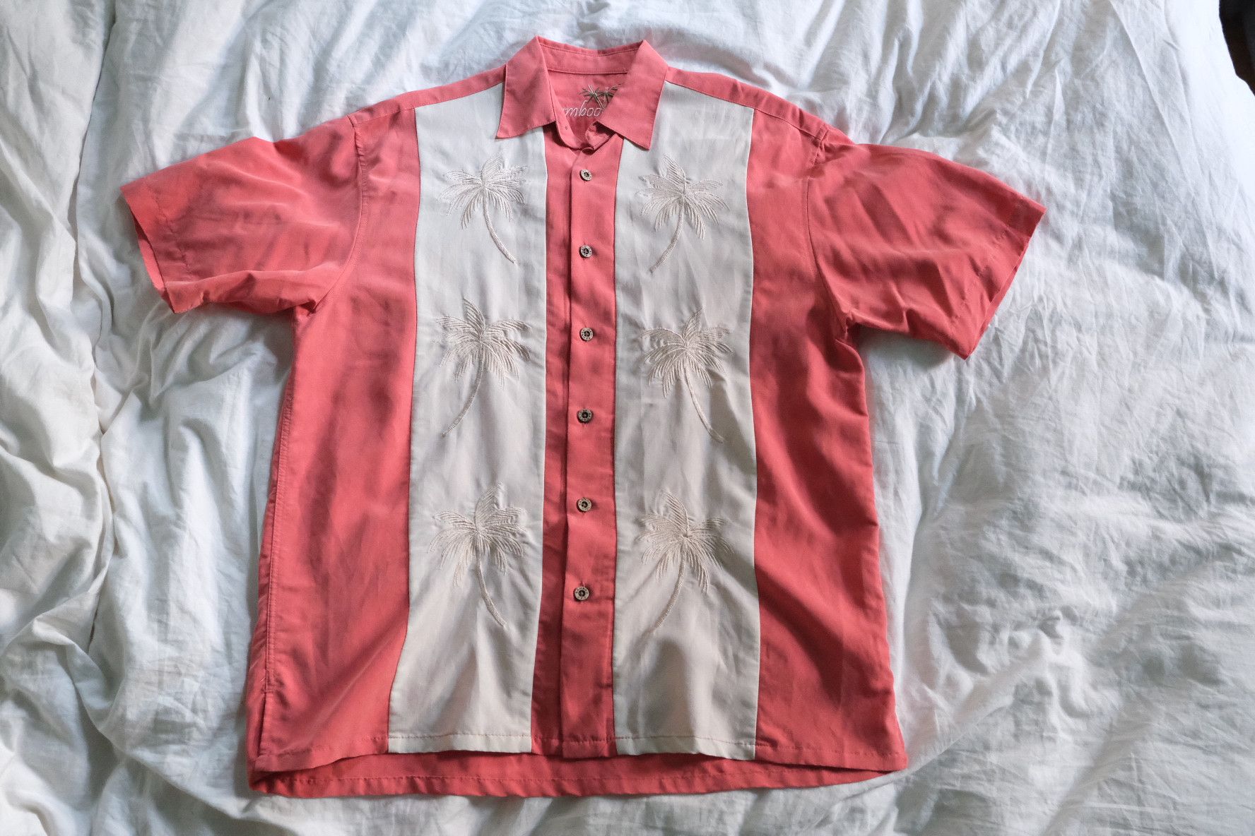 Designer Bamboo Cay: Paneled Pacific Palms Camp Shirt Size US M / EU 48-50 / 2 - 2 Thumbnail
